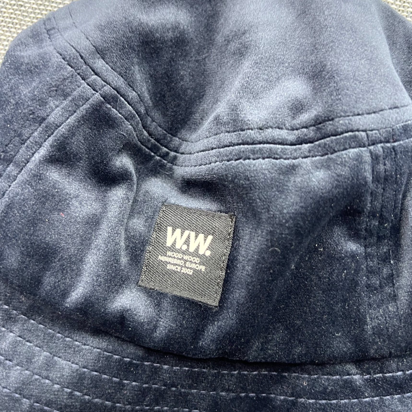 Wood Wood Wood Wood Suede Bucket Hat Unisex Adults 59 Dark Blue Fleece Bucket Hat Mens Womens Size US XXL / EU 58 / 5 - 4 Thumbnail