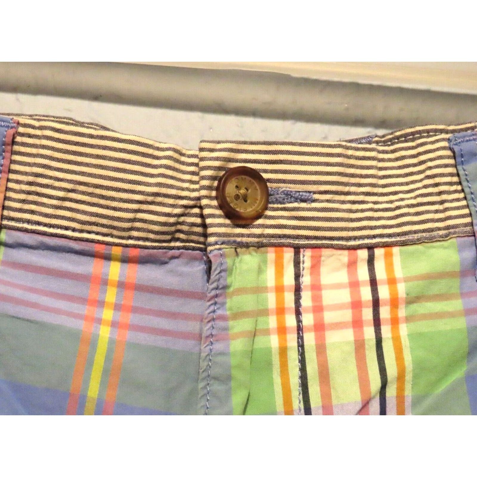 Tommy Hilfiger Tommy Hilfiger Men Short Pants Multicolor Casual Plaid Button Pocket Cotton Regular 38 Chino Breathable Lightweight Spring Summer 38 in Mens Size US 38 / EU 54 - 2 Thumbnail