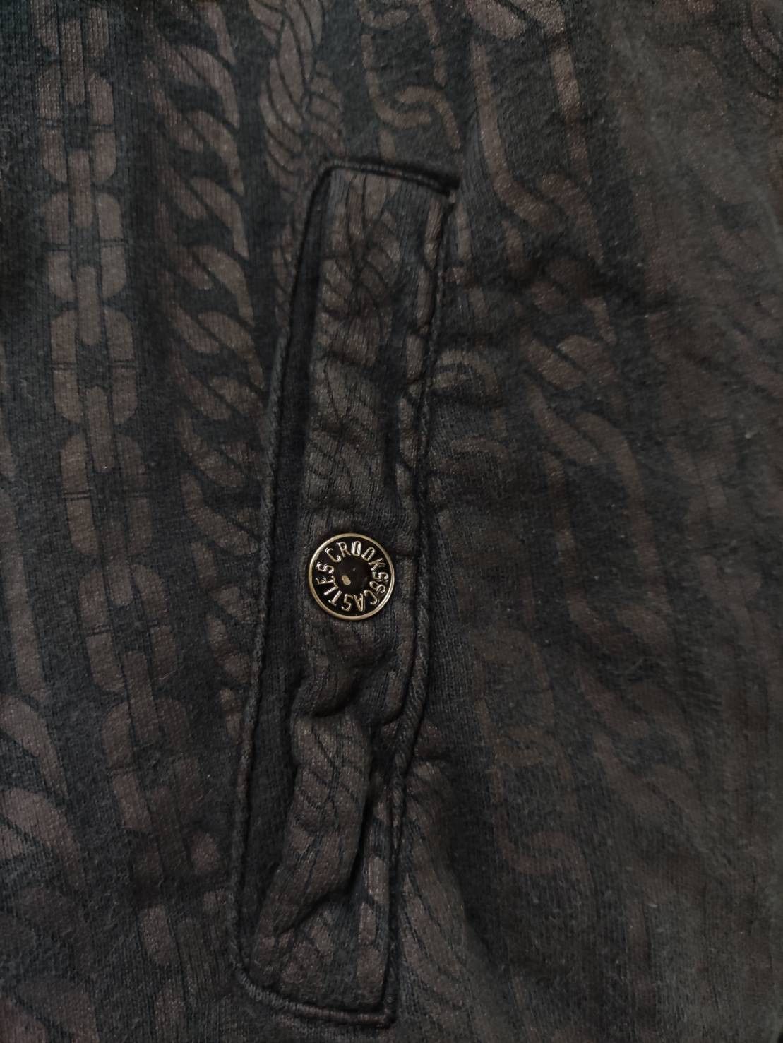 Crooks & Castles × Vintage Vtg 00's Crooks & Castles Chain Monogram Over Print Jacket Size US M / EU 48-50 / 2 - 3 Thumbnail