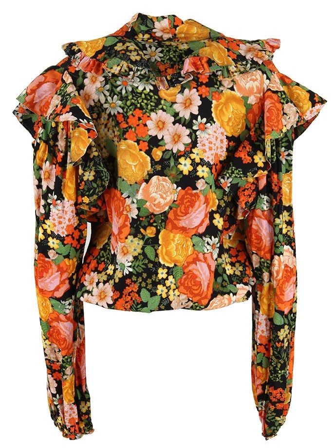 Balenciaga Balenciaga size 36 Flower ruffled shirt Size XS / US 0-2 / IT 36-38 - 2 Thumbnail