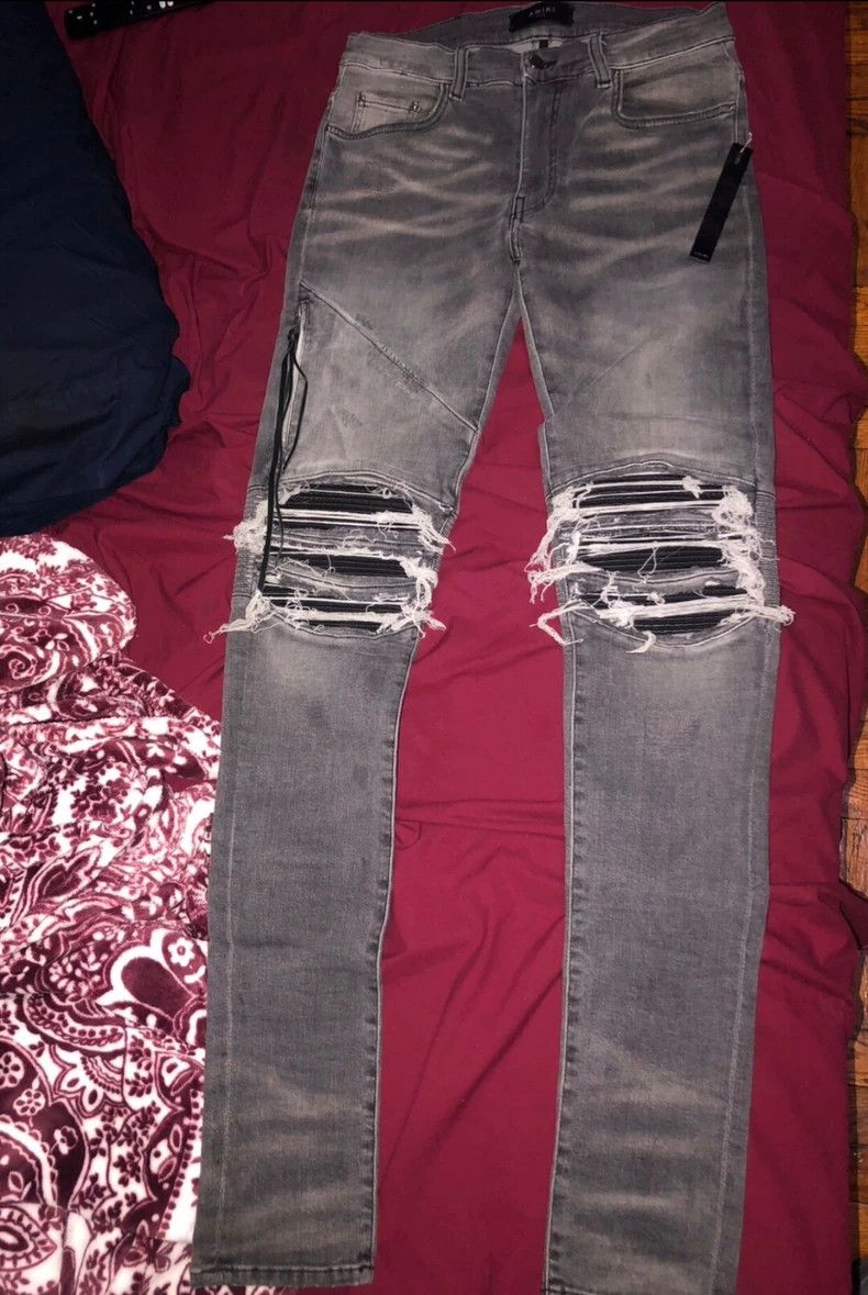 Amiri Amiri 16OG MX2 Distressed Gray Jeans - dmc Size US 29 - 1 Thumbnail
