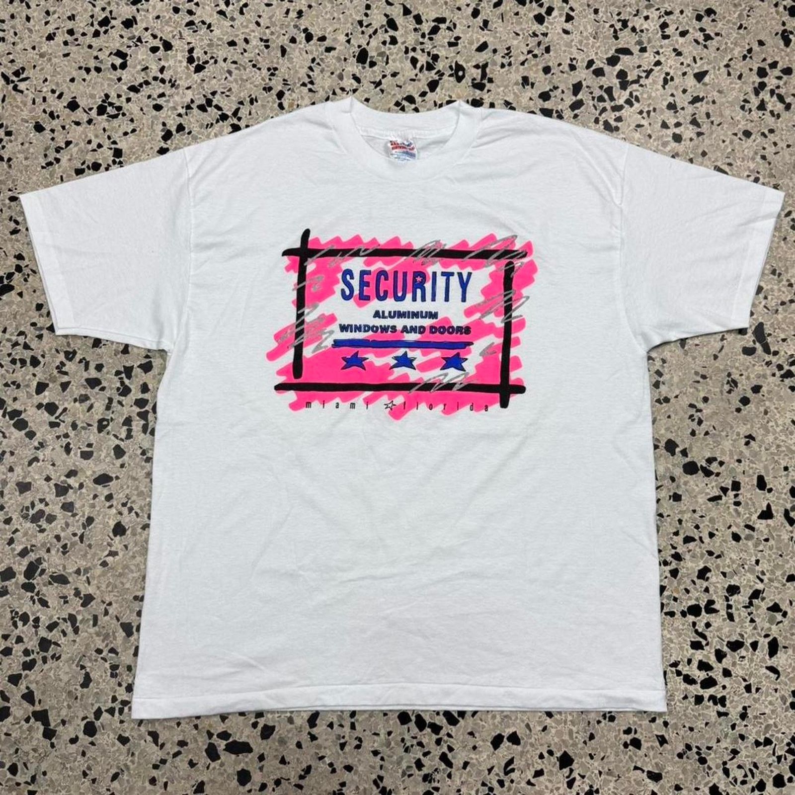 Hanes × Vintage VINTAGE 90S SINGLE STITCH SECURITY ALUMINUM INSTALL TEE: Size US XL / EU 56 / 4 - 1 Thumbnail