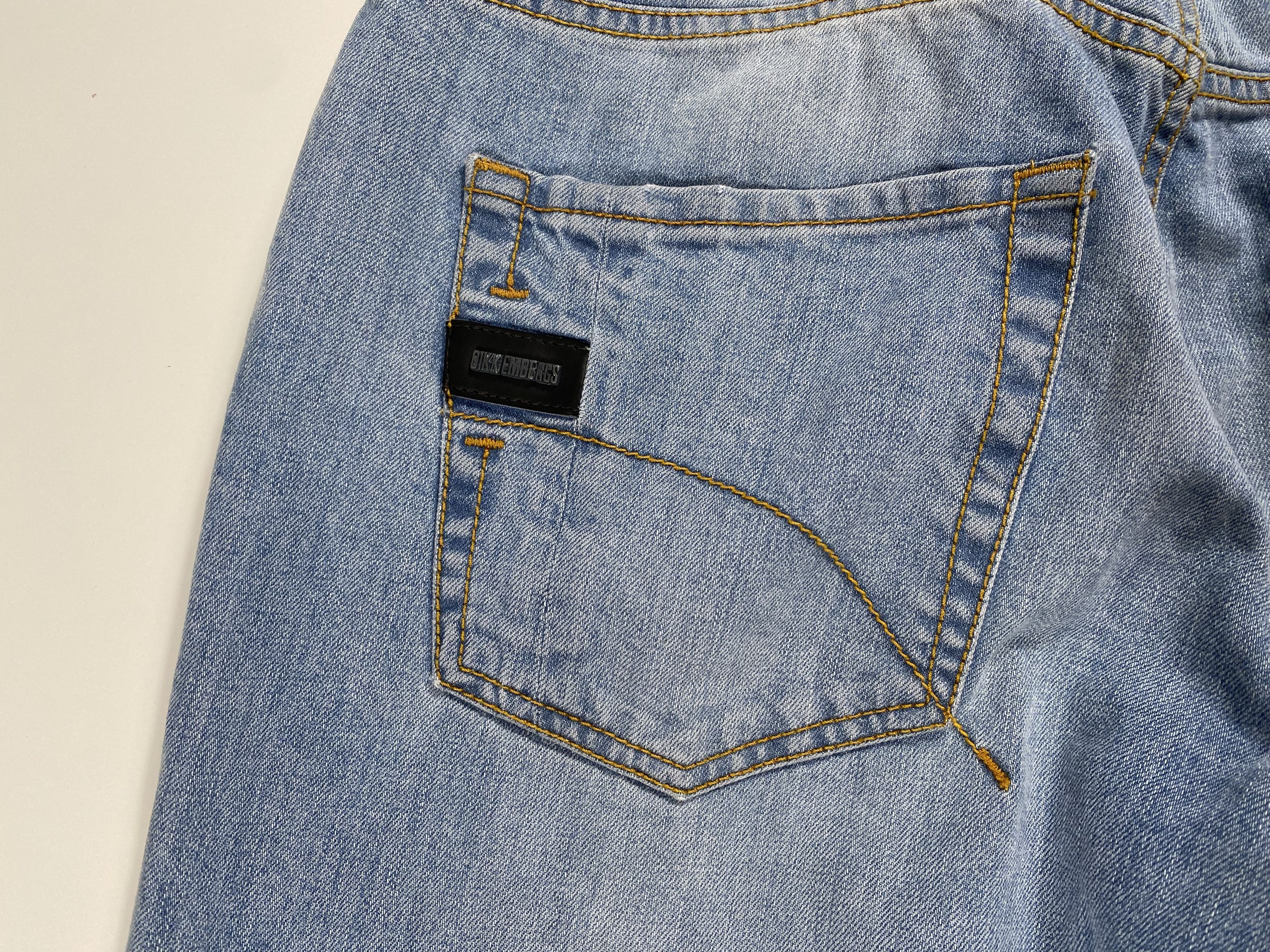Dirk Bikkembergs Dirk Bikkembergs Slim Straight Leg Light Wash Jeans 32x28 Size US 32 / EU 48 - 8 Thumbnail