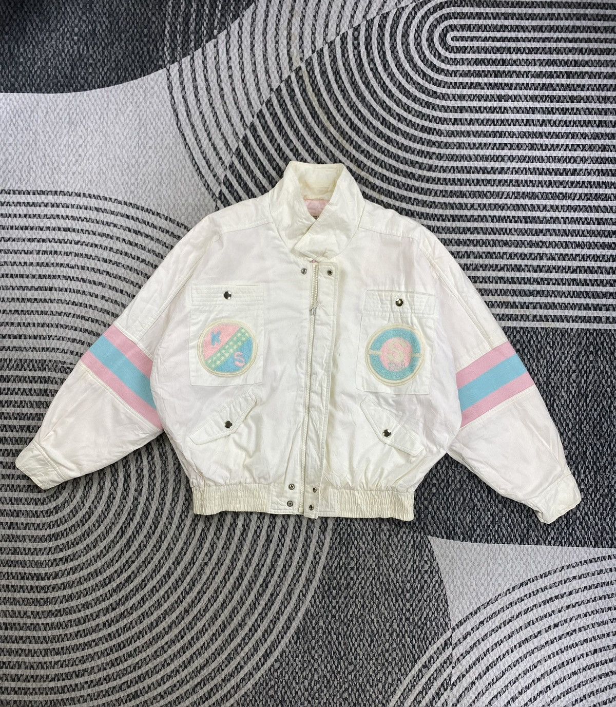 Japanese Brand Vintage One Quarter For Men Big Spellout Bomber Jacket Size US L / EU 52-54 / 3 - 5 Thumbnail