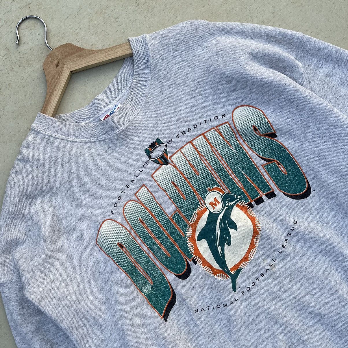 Hanes × NFL × Vintage Vintage NFL Dolphins Sweatshirts Size US XXL / EU 58 / 5 - 2 Thumbnail