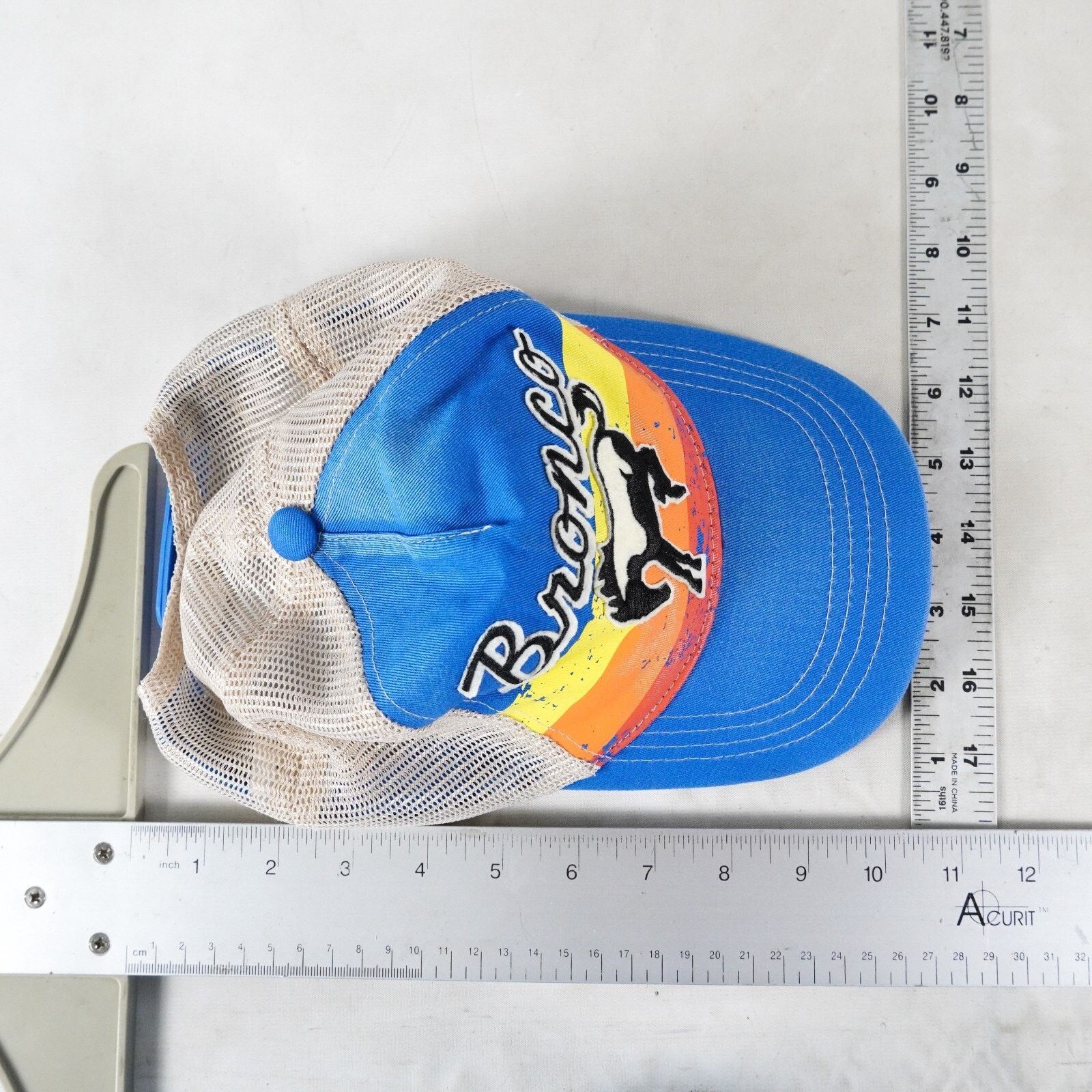 Ford Ford Bronco Horse Mesh Trucker Hat Cap Visor Snapback Blue Size ONE SIZE - 9 Thumbnail