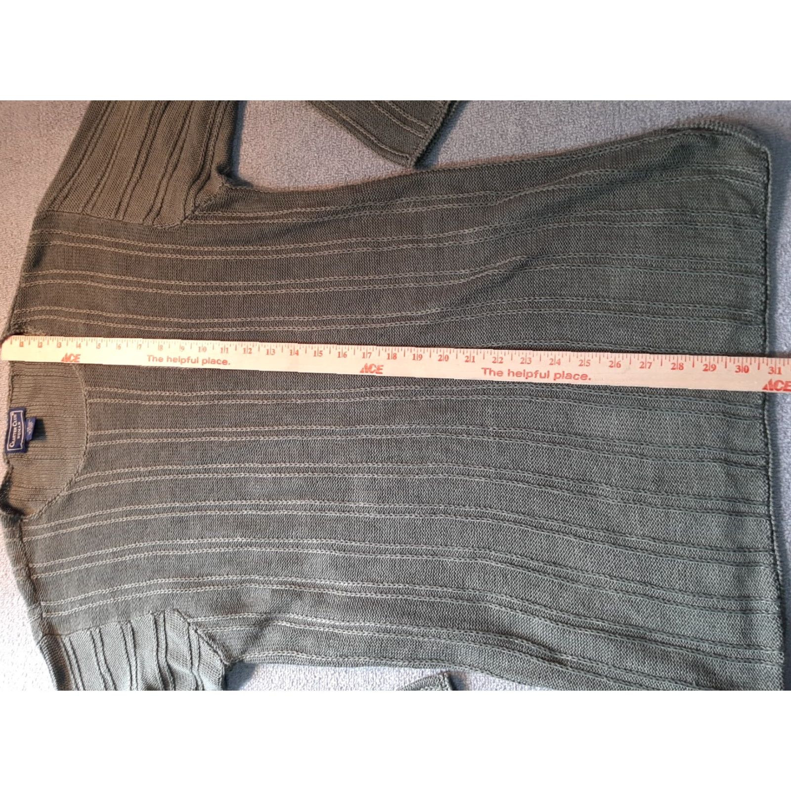Charter Club Charter Club Sweater Top Shirt 2XL Olive Green Long Sleeve Knit Pullover Womens Multicolor Graphic Classic Size XXL / US 16-18 / IT 52-54 - 3 Thumbnail