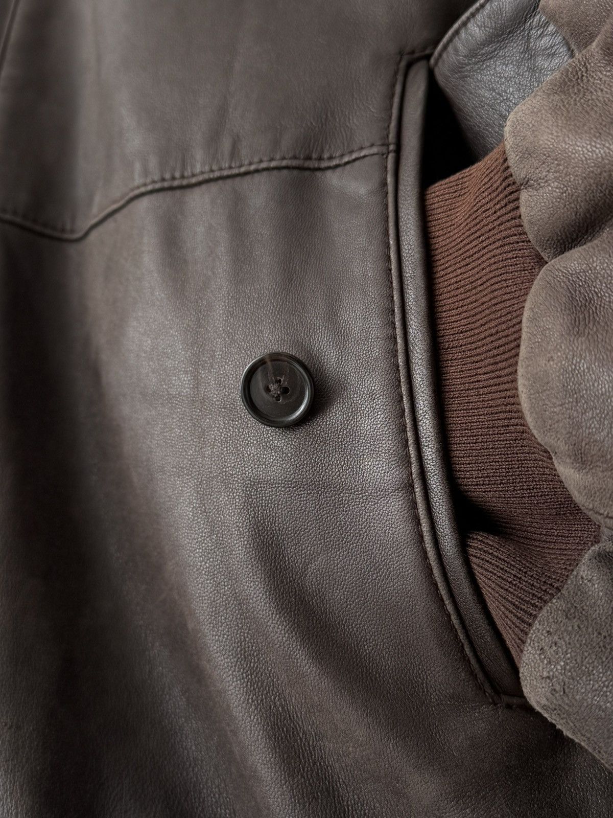 Faconnable × Japanese Brand × Vintage Faconnable Lambskin Leather Brown Bomber Jacket Size US XL / EU 56 / 4 - 6 Thumbnail