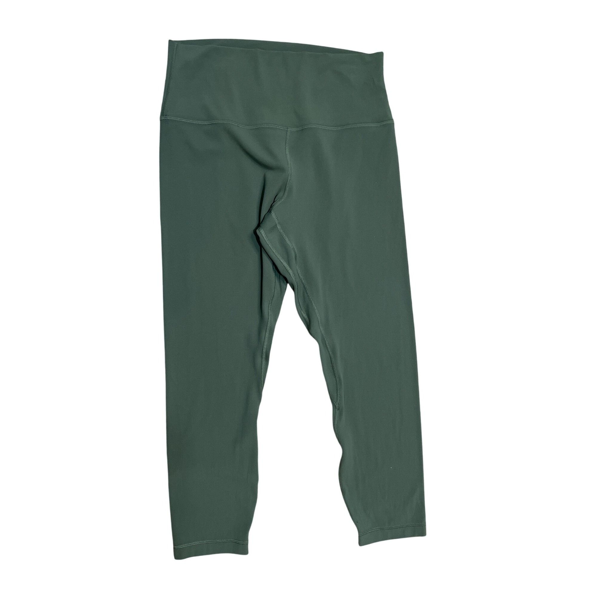 Lululemon 𝓛𝓾𝓵𝓾𝓵𝓮𝓶𝓸𝓷 Women's High-Rise Green Cropped Leggings Size 32" / US 10 / IT 46 - 8 Thumbnail