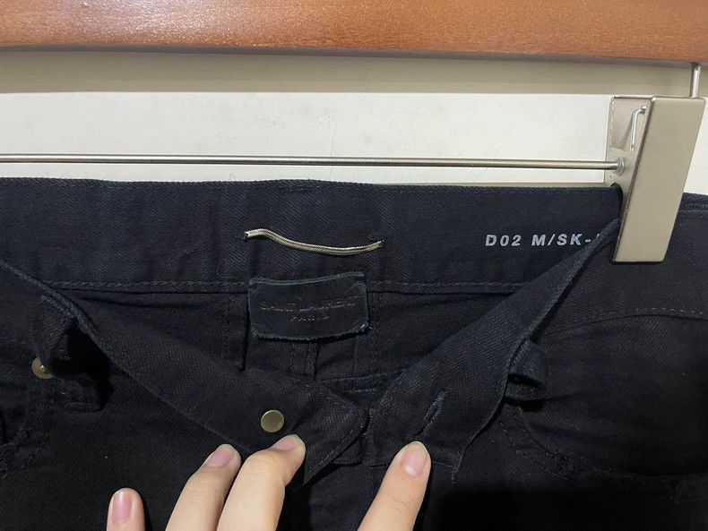 Saint Laurent Paris saint Laurent paris16SS Genuine Knife Cut Big Damage Black Size US 29 - 3 Thumbnail