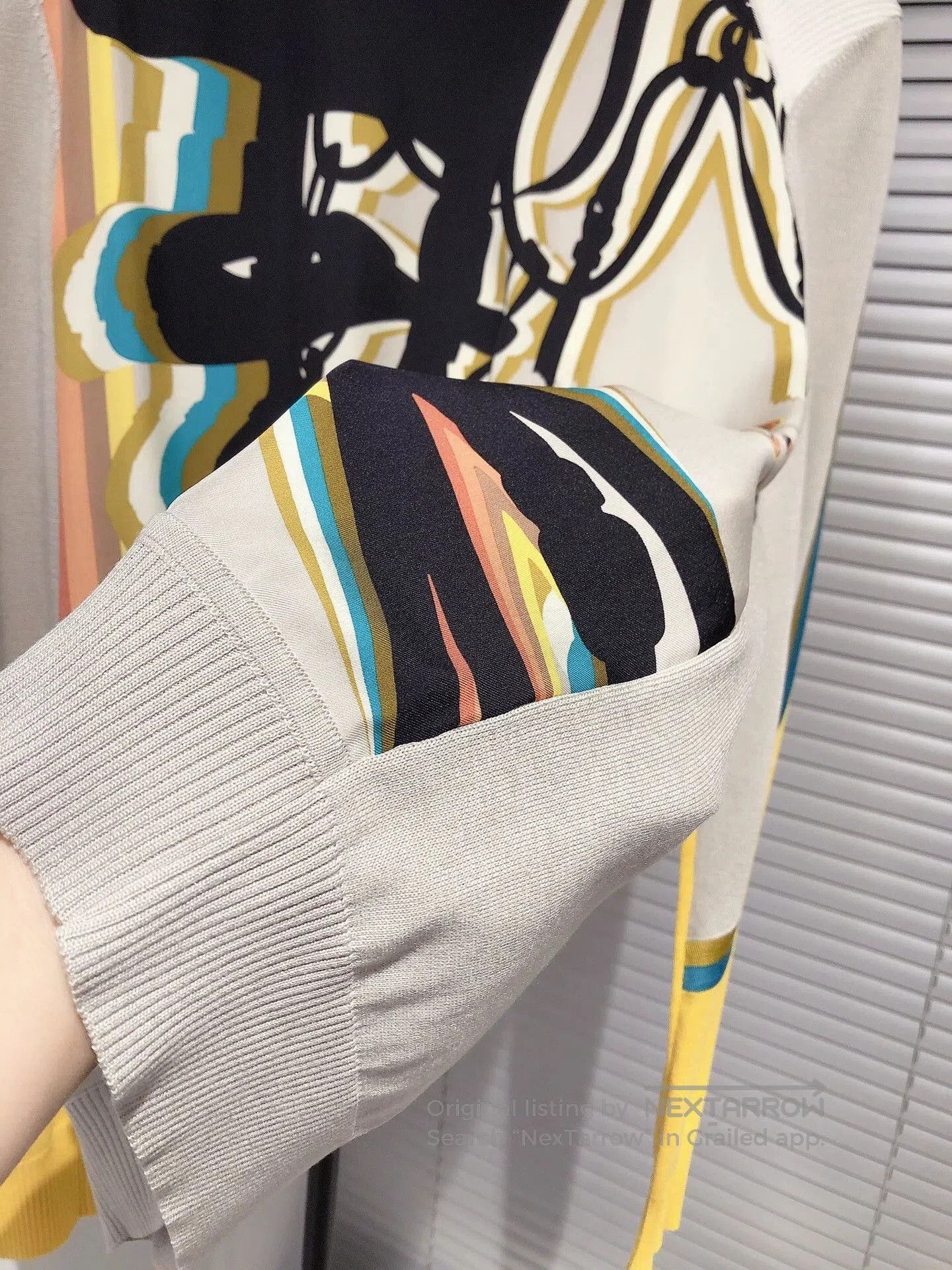 Hermes HERMES Silk Printed Knit Sweater Top. Size US S / EU 44-46 / 1 - 5 Thumbnail
