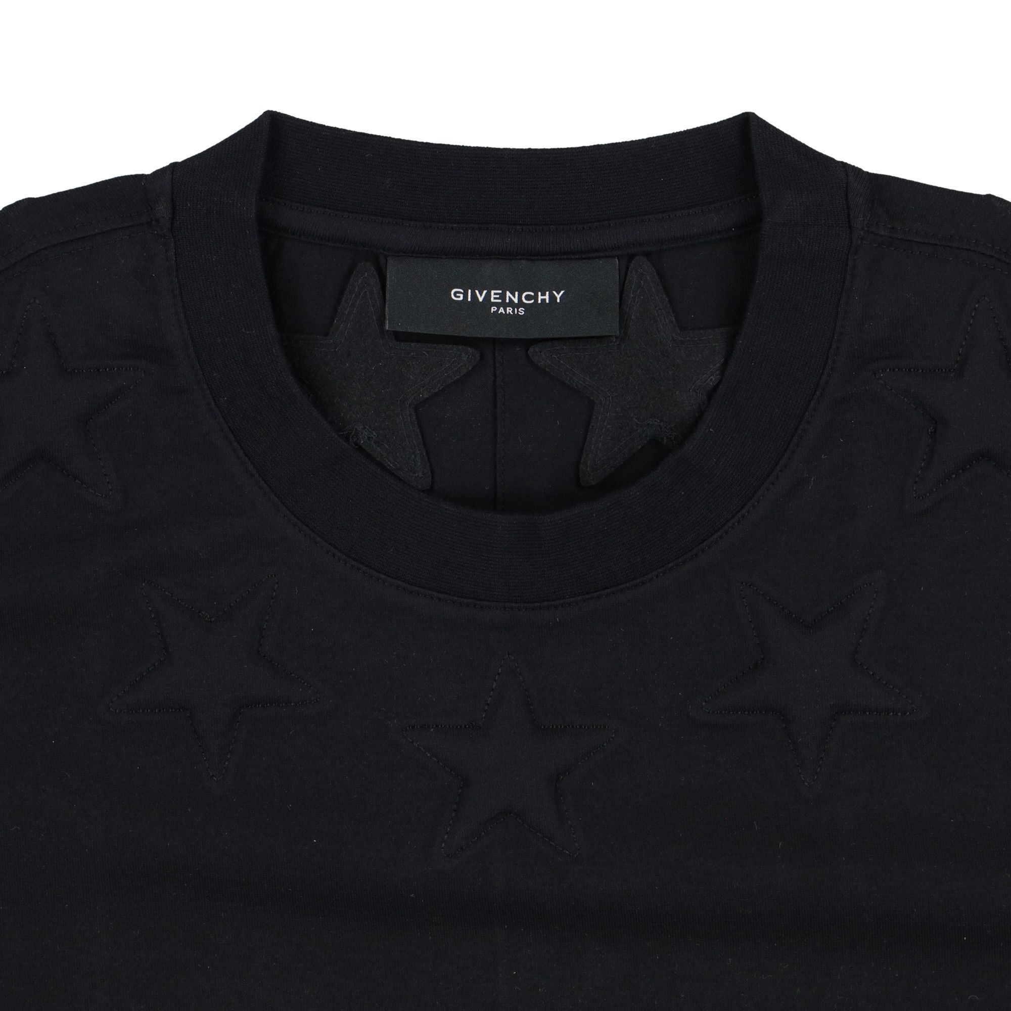 Givenchy Black on Black Padded Stars T-Shirt Size US XS / EU 42 / 0 - 2 Thumbnail