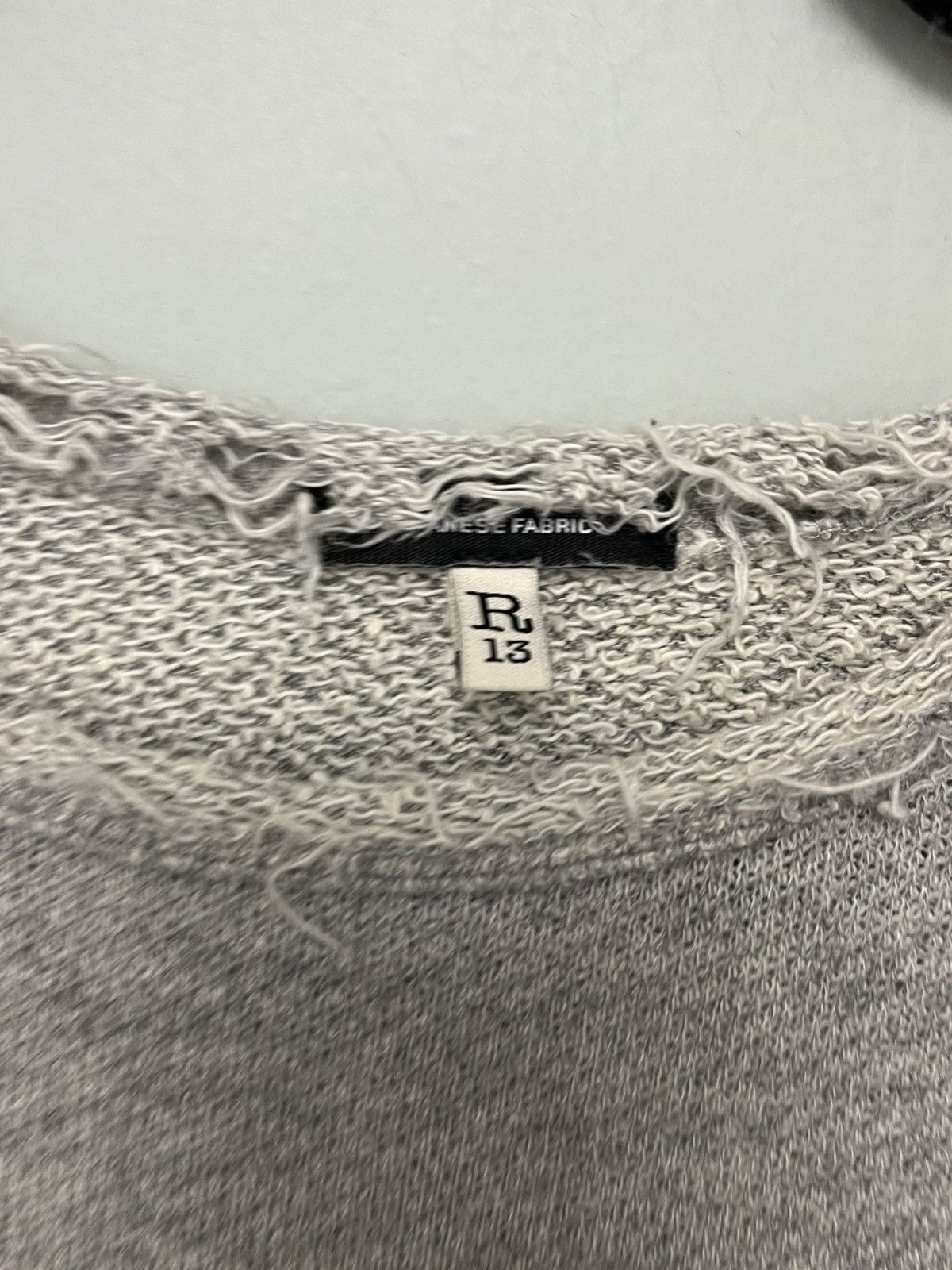 R13 SHREDDED EDGE OVERSIZED CREWNECK. Size M / US 6-8 / IT 42-44 - 5 Thumbnail