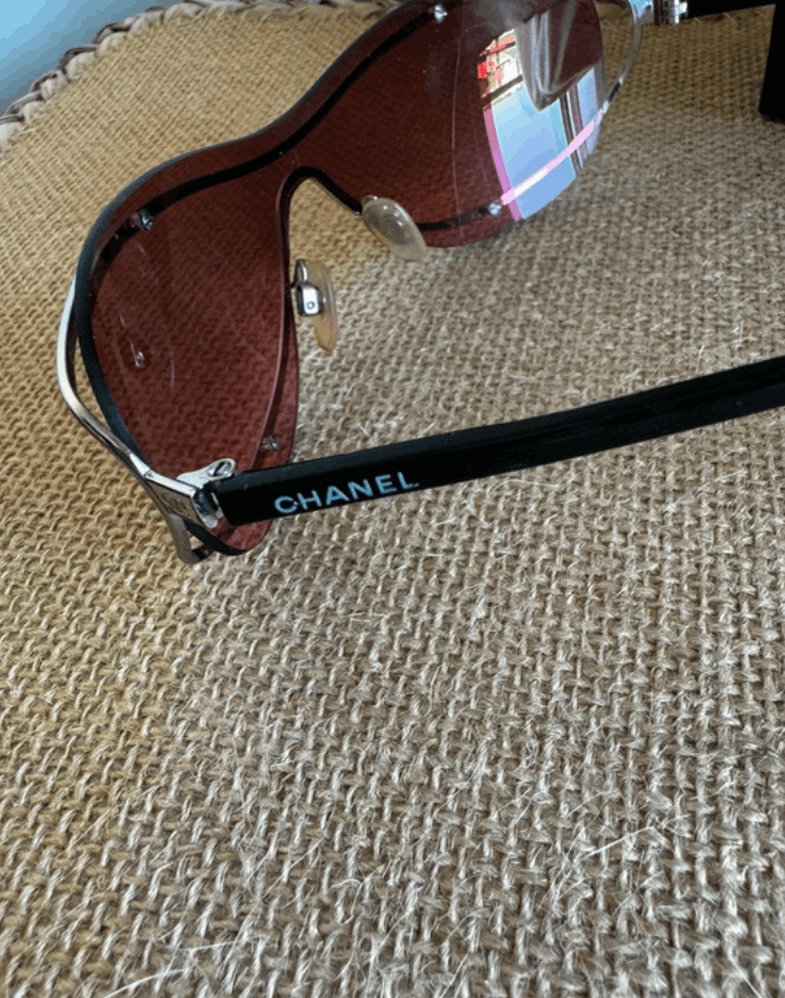 Chanel × Vintage CHANEL SUNGLASSES 4028 LOGO ICONIC 4017 Mask Size ONE SIZE - 4 Thumbnail