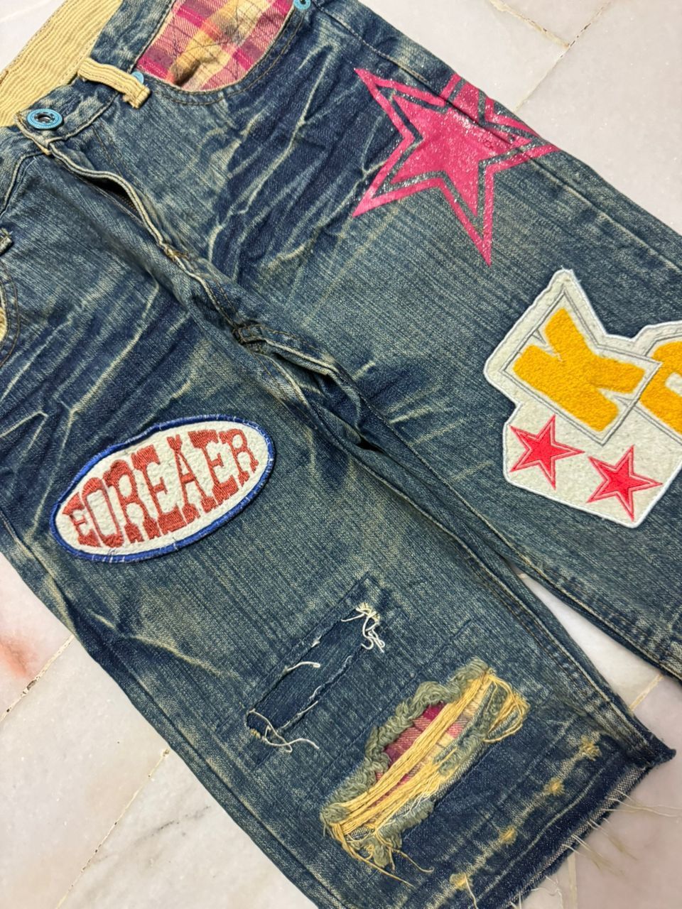 Vintage 💥Insane💥Vintage Japanese Grunge Short ClawMark Distress Size US 30 / EU 46 - 6 Thumbnail