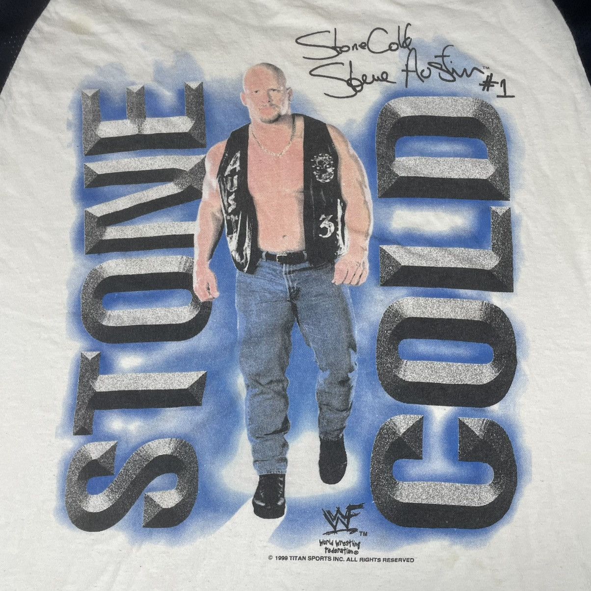 WWF Wwf Stone Cold Steve Austin Vintage 1999 Tshirt Size US L / EU 52-54 / 3 - 2 Thumbnail