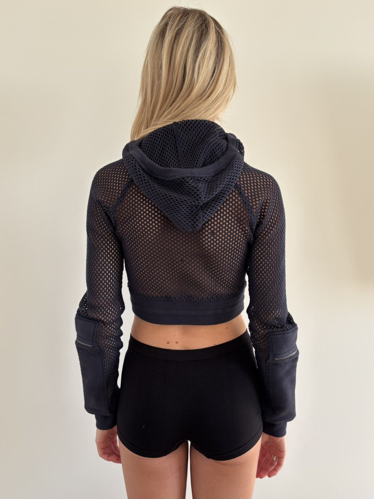 Jean Paul Gaultier Jean Paul Gaultier vintage cropped mesh hoodie Size S / US 4 / IT 40 - 7 Thumbnail