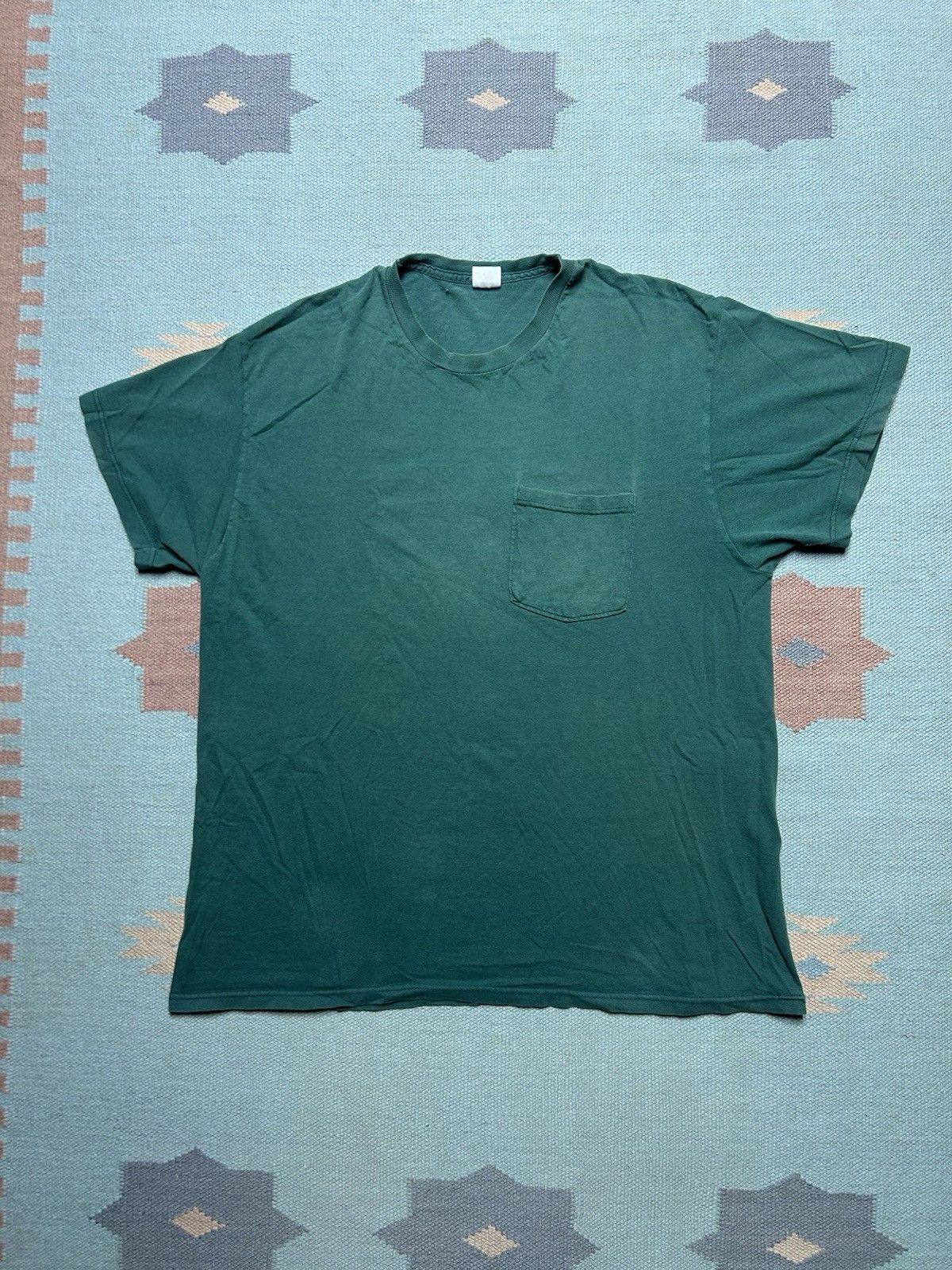 Vintage Vtg pocket t shirt fruit of the loom blank soft cotton XL Size US XL / EU 56 / 4 - 1 Thumbnail
