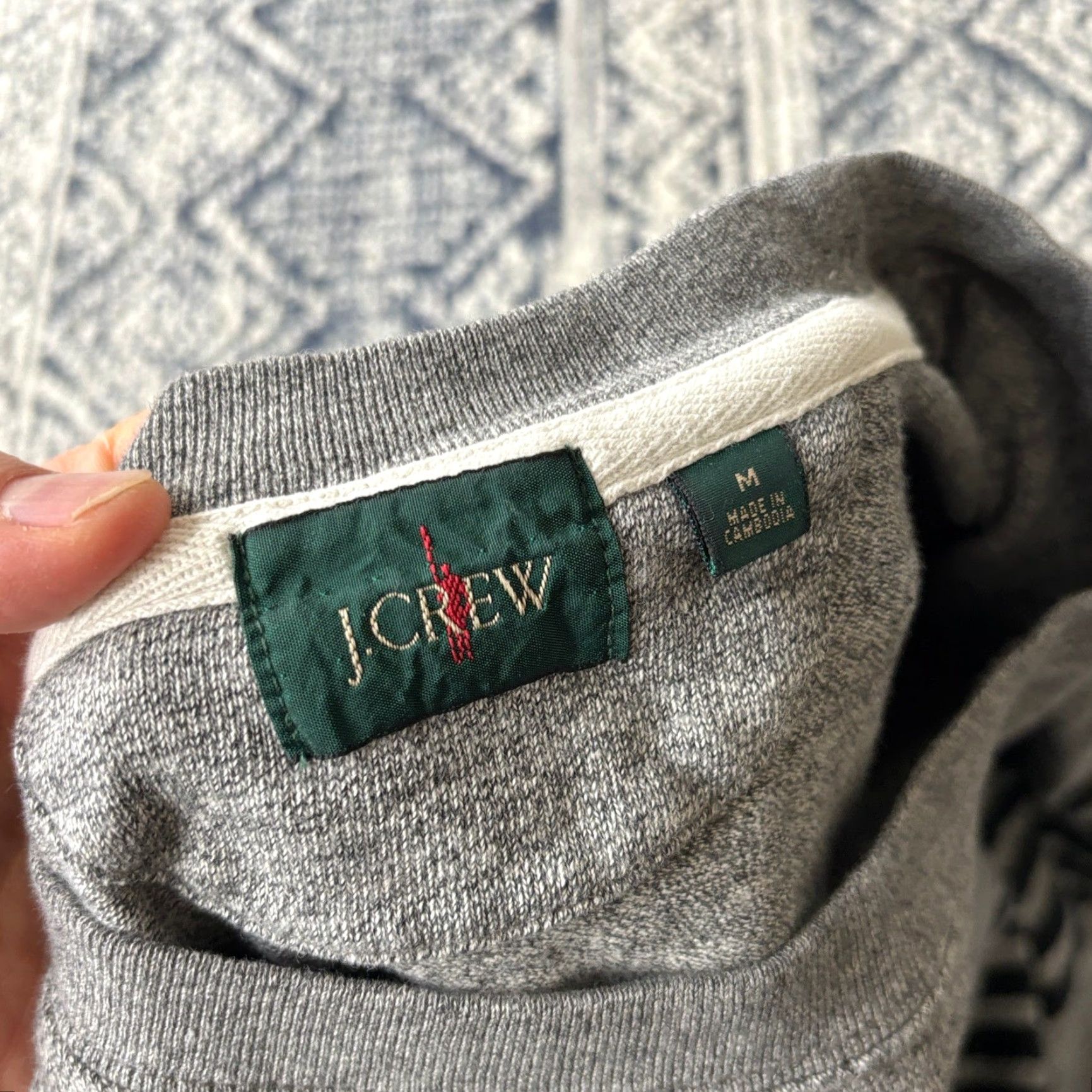 J.Crew J. Crew Sweatshirt Mens M Gray Striped Crewneck Elbow Patches Pullover Knit Long Sleeve Casual Streetwear Size US M / EU 48-50 / 2 - 2 Thumbnail