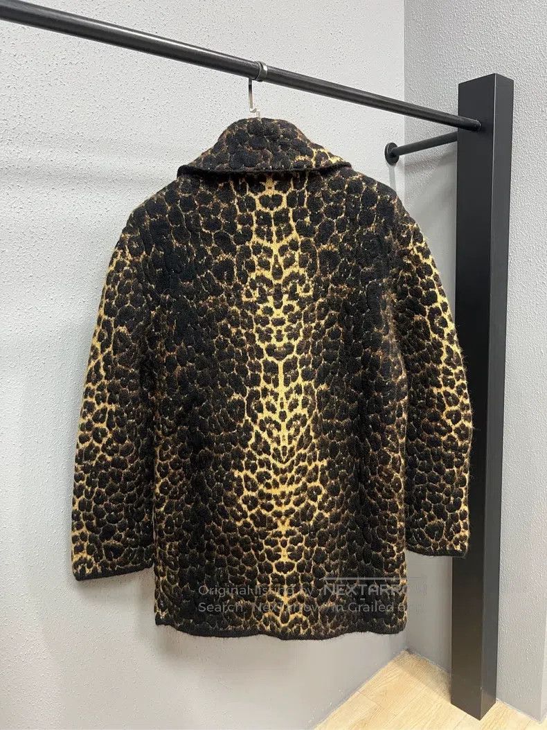 Saint Laurent Paris Saint Laurent Paris Leopard Print Mixed Fabric Wool Coat Size US XS / EU 42 / 0 - 2 Thumbnail
