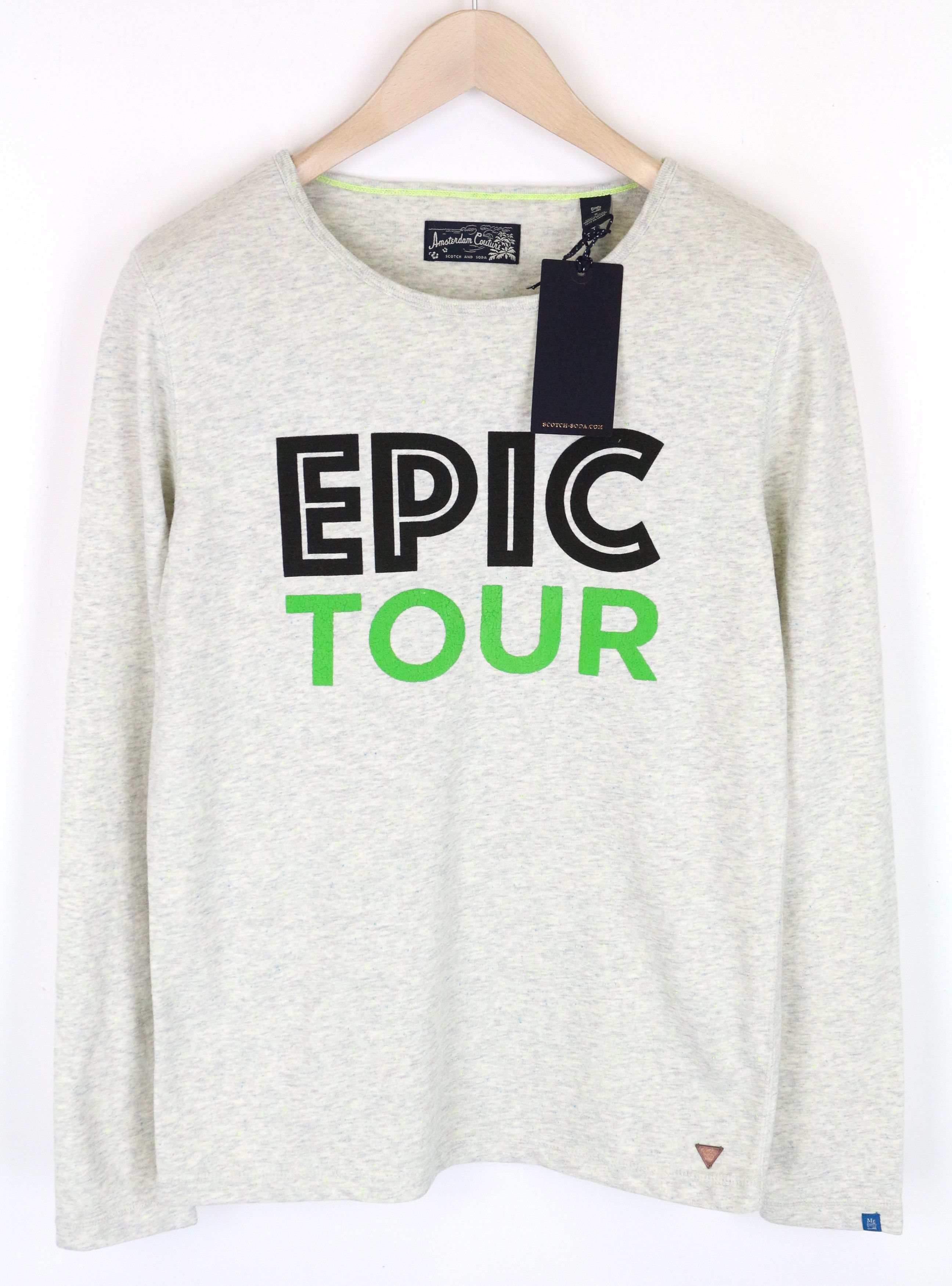 Scotch & Soda AMS COUTURE S Grey Cotton Blend Logo Sweatshirt 61691 Size US S / EU 44-46 / 1 - 1 Thumbnail