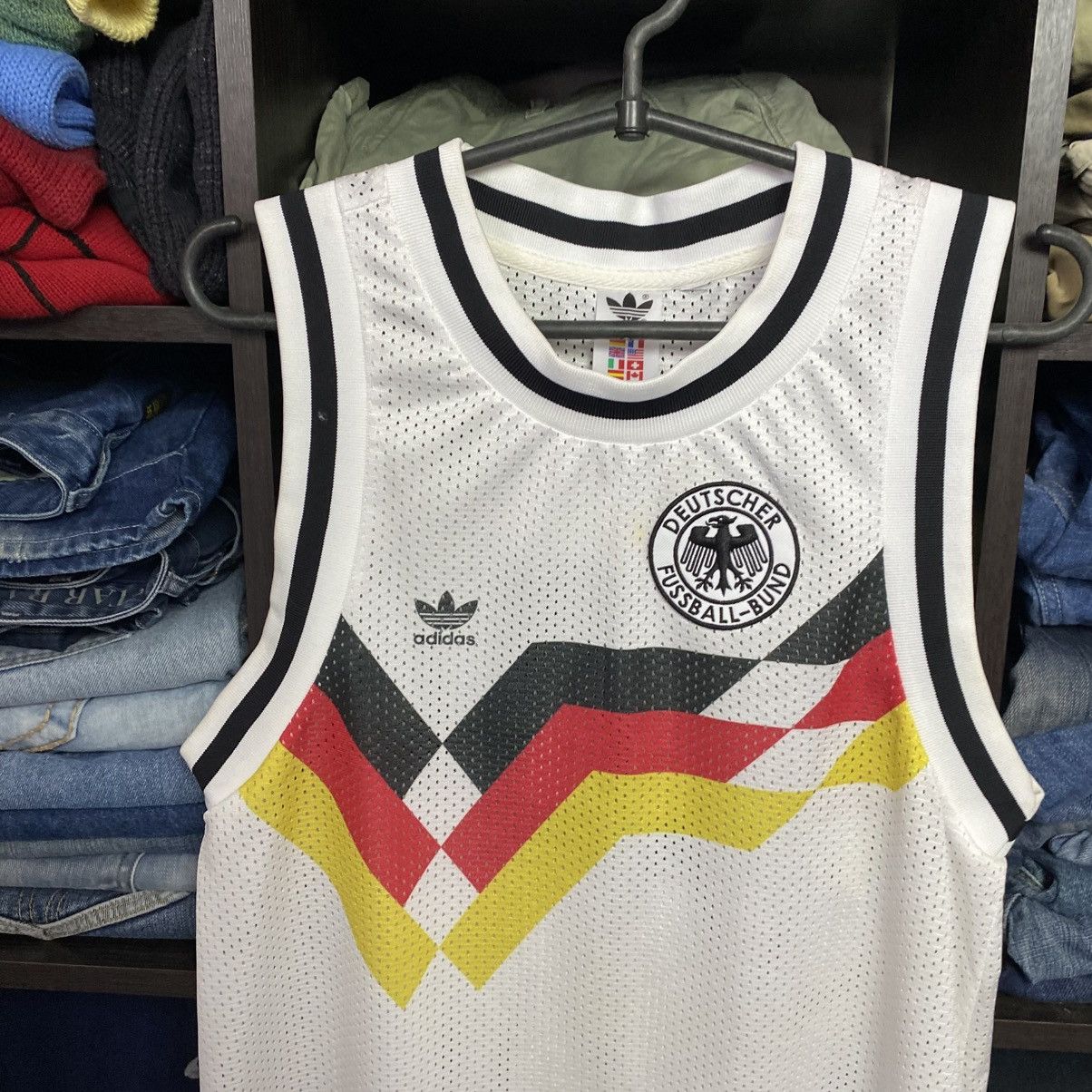 Adidas Vintage Adidas Deutchland 90’s style number 10 sleevelles Size US L / EU 52-54 / 3 - 2 Thumbnail