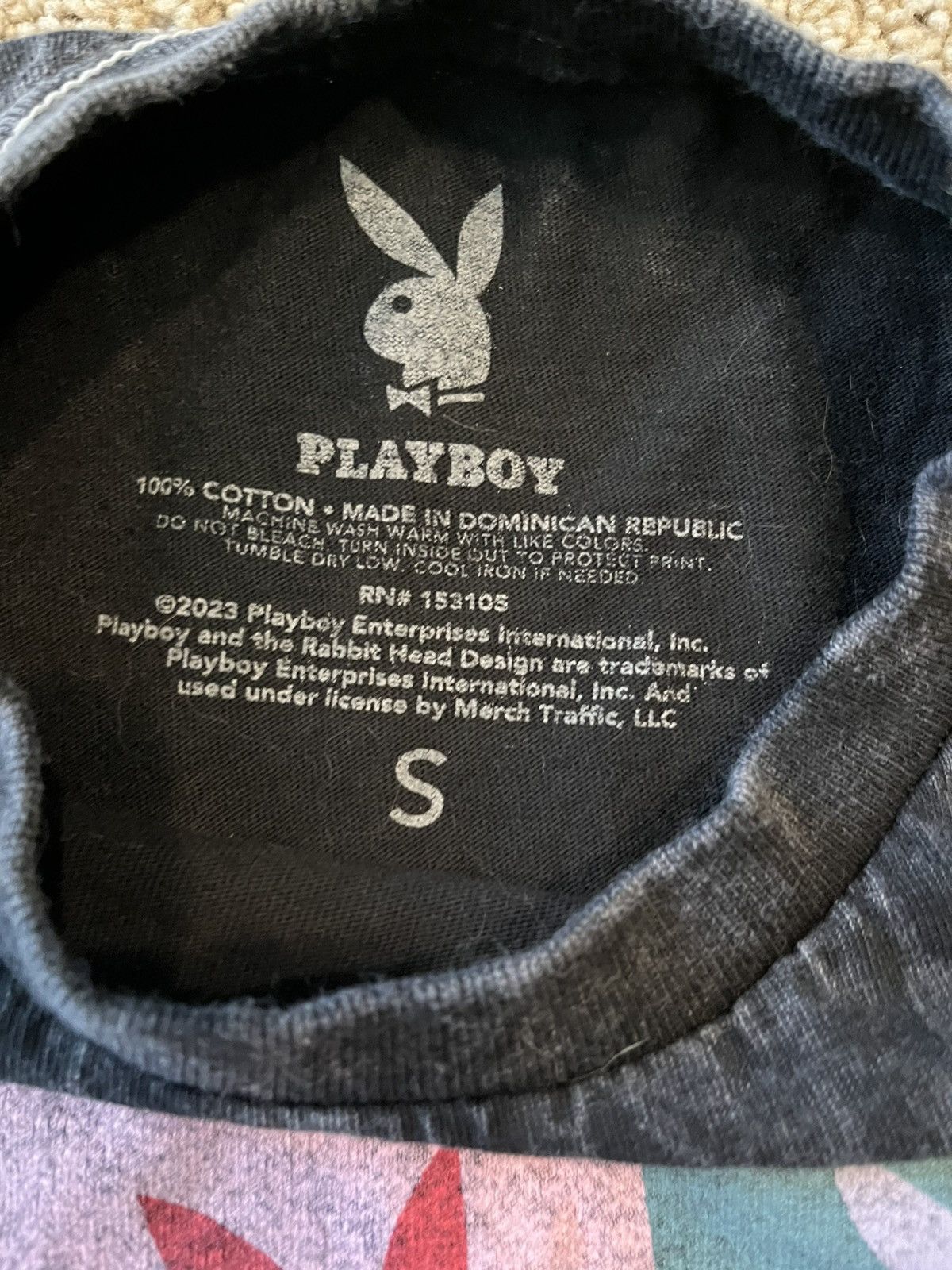 Playboy Playboy black cotton t-shirt with multi-coloured logo Size US S / EU 44-46 / 1 - 2 Thumbnail