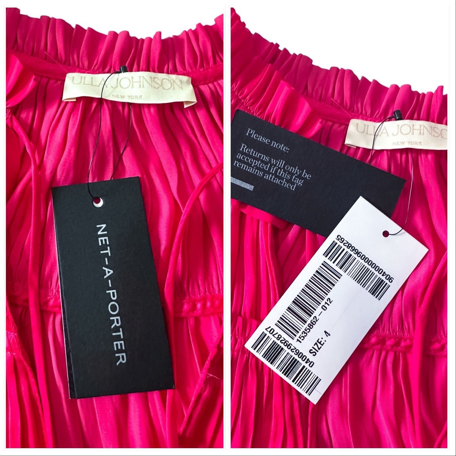 Ulla Johnson ULLA JOHNSON Vesna Mini Dress In Pink, Orchid, Size 4, New w Size S / US 4 / IT 40 - 4 Thumbnail