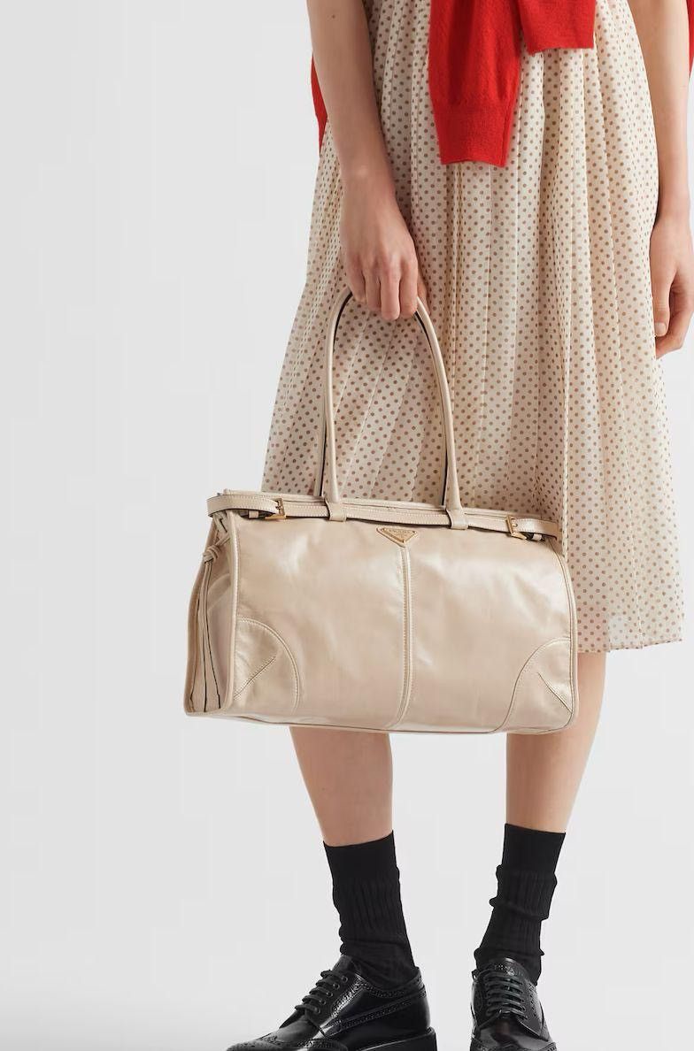 Balenciaga 🔥$3.6K VALUE🔥Prada Leather Bonnie Bag Medium Size ONE SIZE - 4 Thumbnail