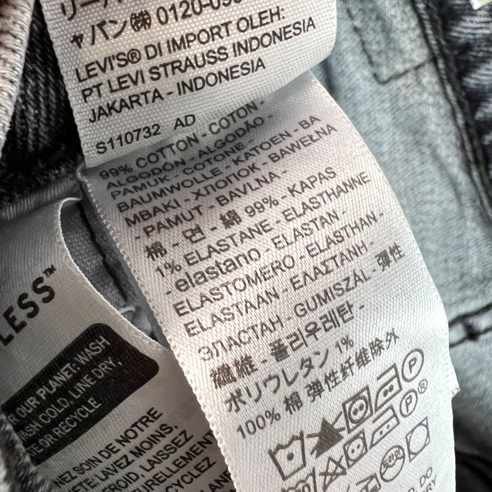 Levi's VINTAGE Levis 501 Original Fit Womens Jeans Gray Cotton Blend Denim 24 in Inseam 5-Pocket Design Adult Womens 25 Size 42" / US 20 - 4 Thumbnail