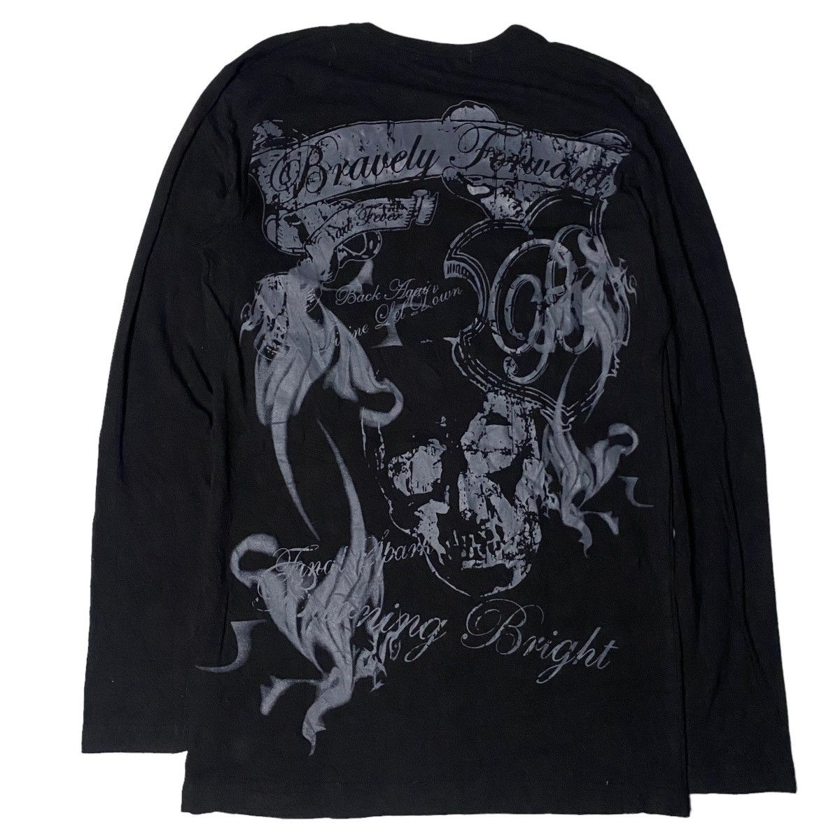 If Six Was Nine 2000's Primal Point Skull Poem Tattoo Longsleeve Size US S / EU 44-46 / 1 - 1 Thumbnail