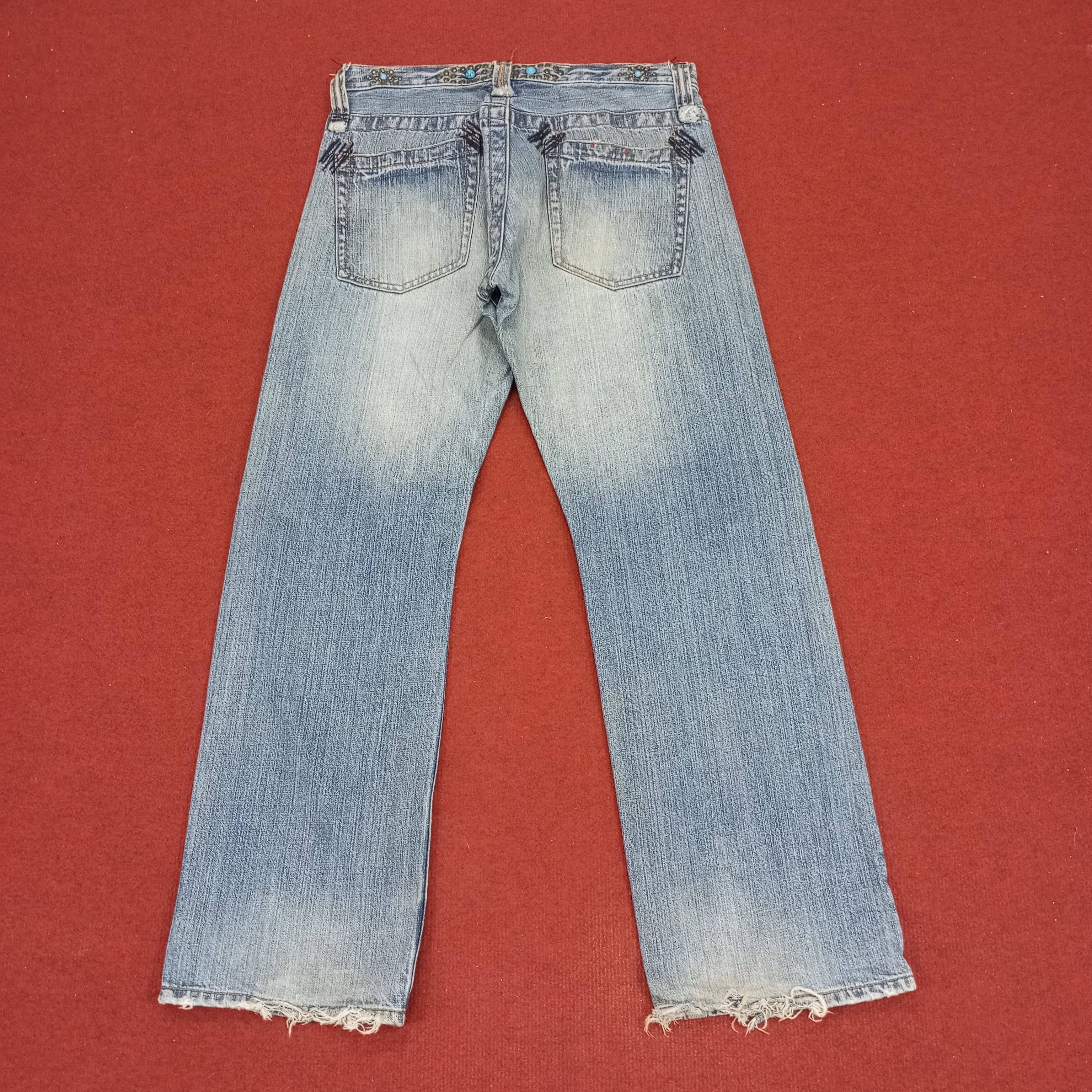 Vintage Distressed Jeans Rock Punk Style Streetwear Size US 34 / EU 50 - 4 Thumbnail
