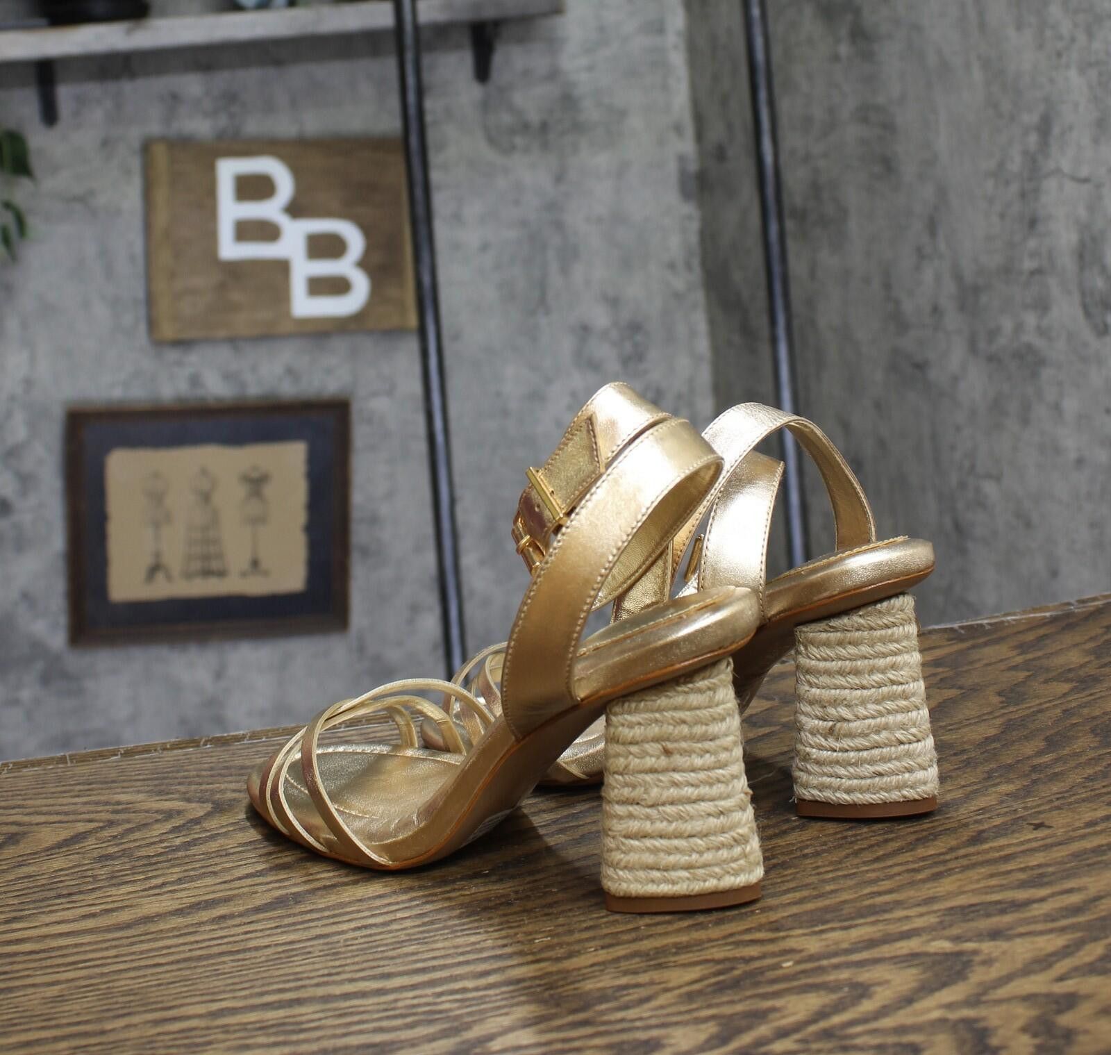 Other Nwt Schutz High Block Sandal Alexandra Gold Yellow 6.5b Size US 6.5 / IT 36.5 - 2 Thumbnail