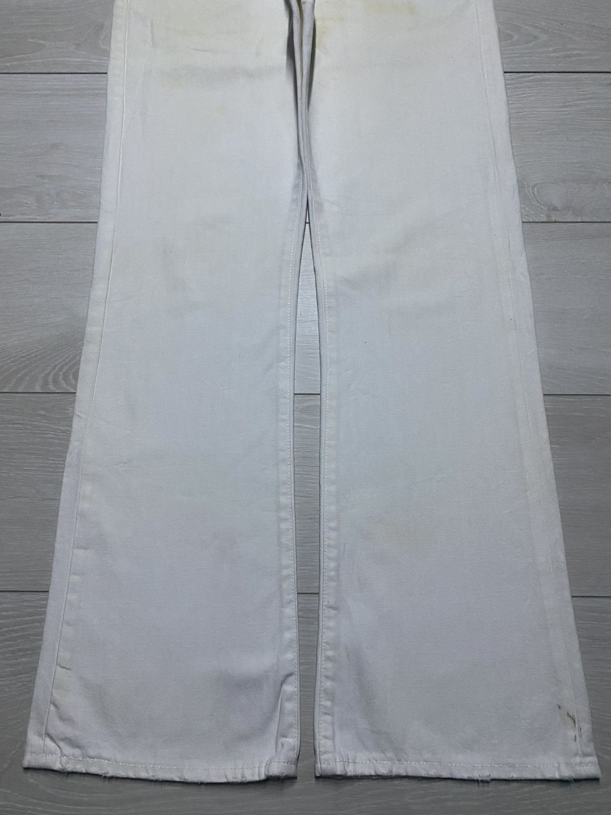 JW Anderson × Uniqlo Vintage Uniqlo S-002 Whit Denim Distressed Flare Jeans Size US 34 / EU 50 - 5 Thumbnail