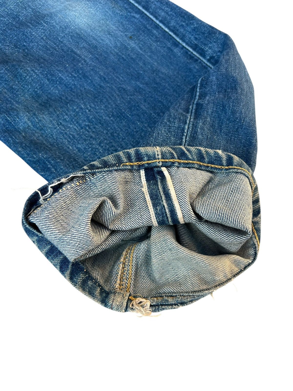 Lee Dirty Mud Stains Denim 90s Lee WW2 Model Selvedge Jeans Size US 32 / EU 48 - 14 Thumbnail