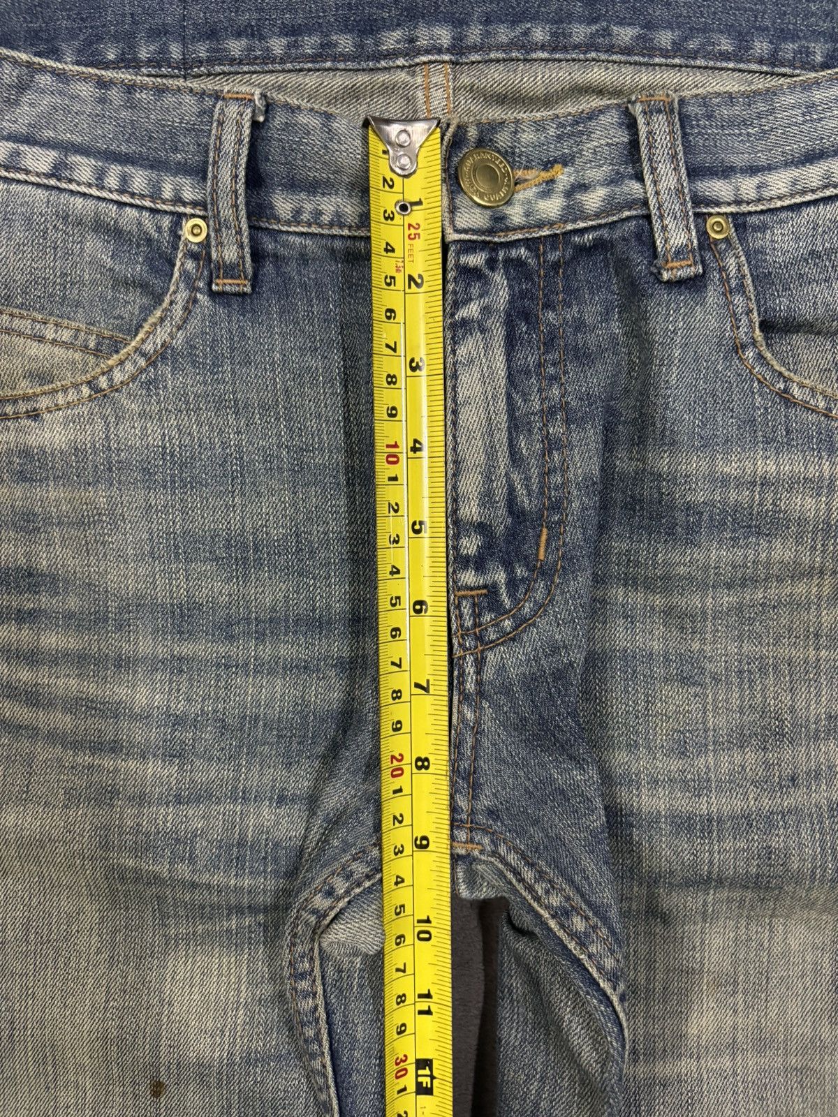 Japanese Brand Vintage Union Station Mud Washed Whiskers Distressed Jeans Size US 32 / EU 48 - 14 Thumbnail