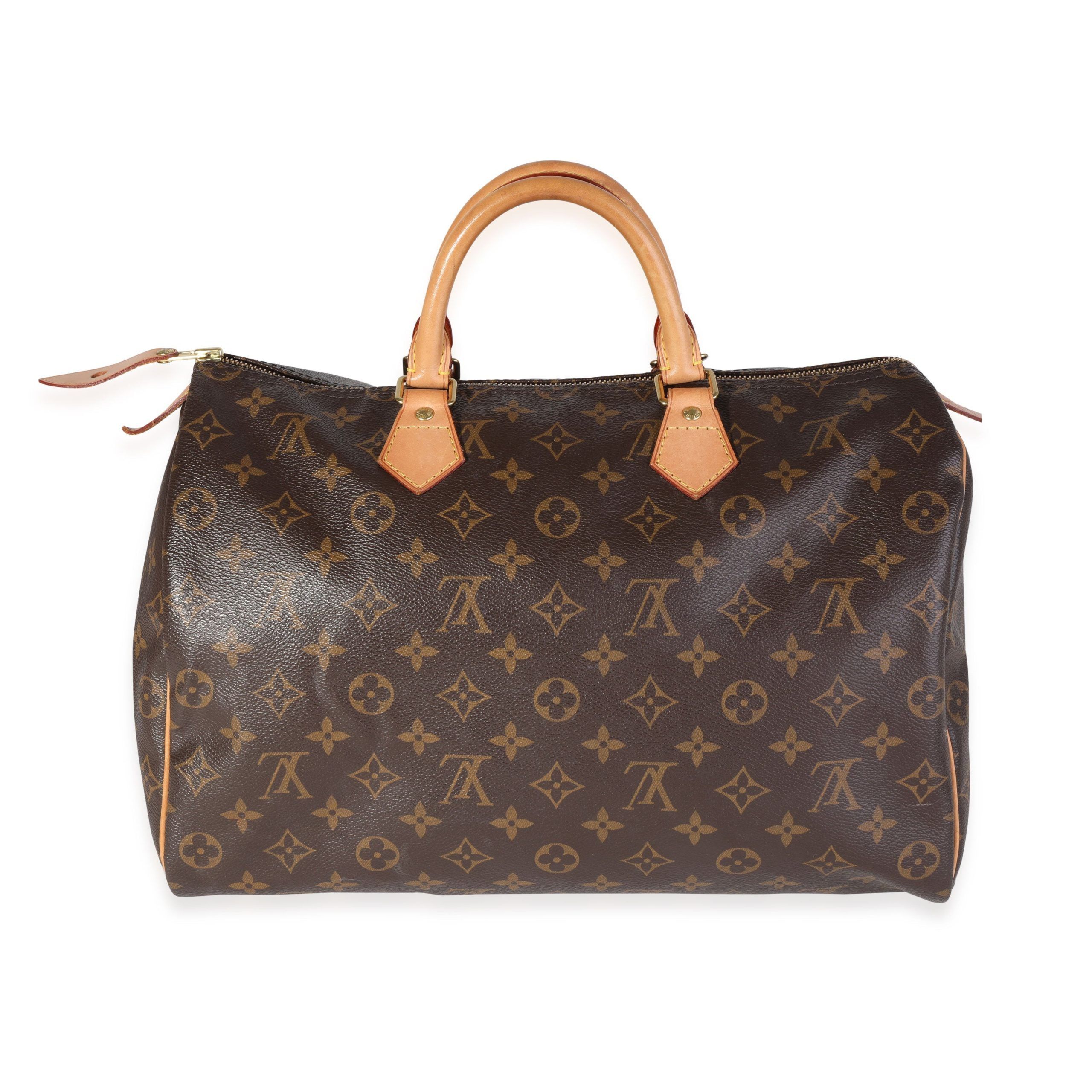 image of Louis Vuitton Monogram Canvas Speedy 35 in Brown, Women's