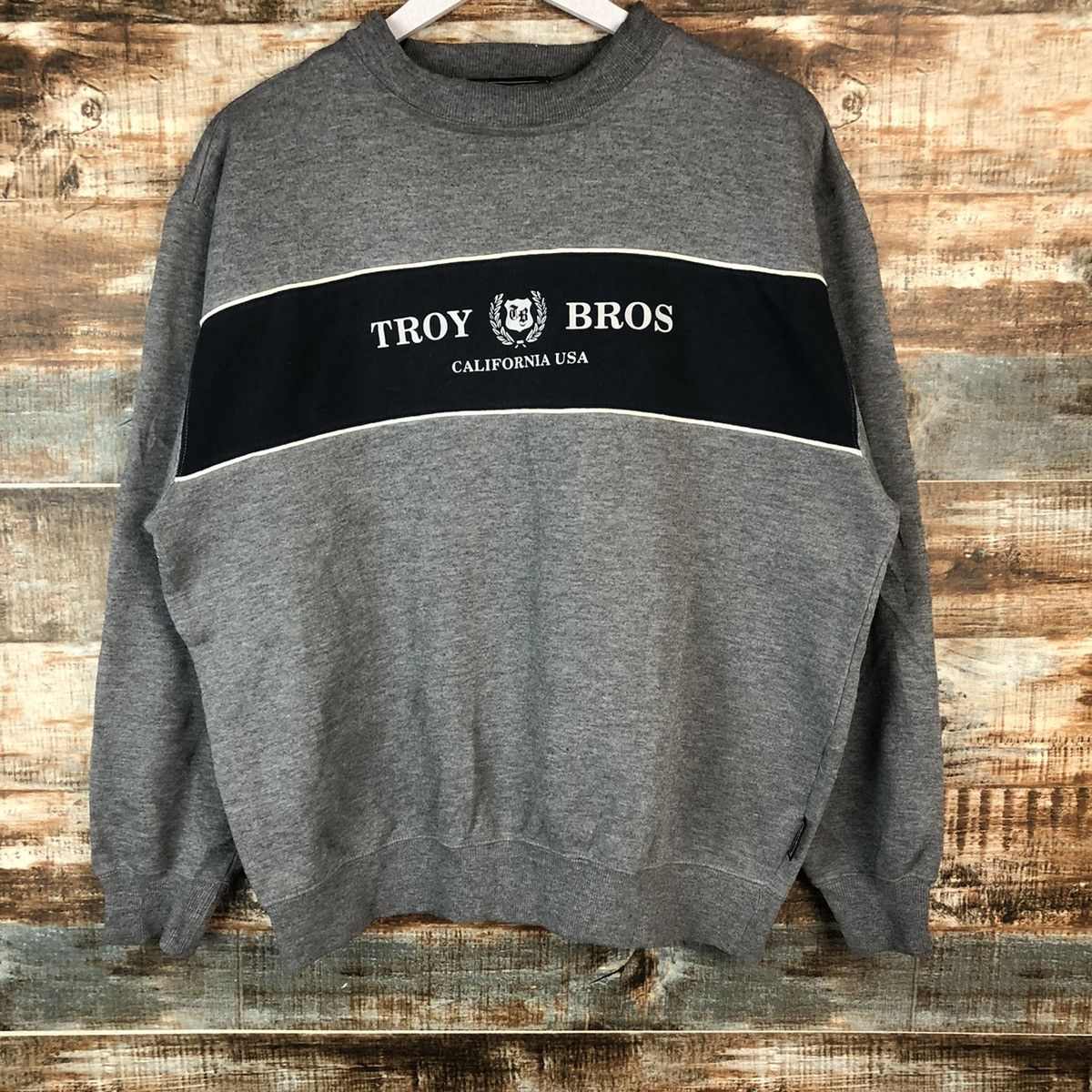 Japanese Brand × Vintage Troy Bros vintage Grey Sweatshirt #A2020 Size US M / EU 48-50 / 2 - 3 Thumbnail