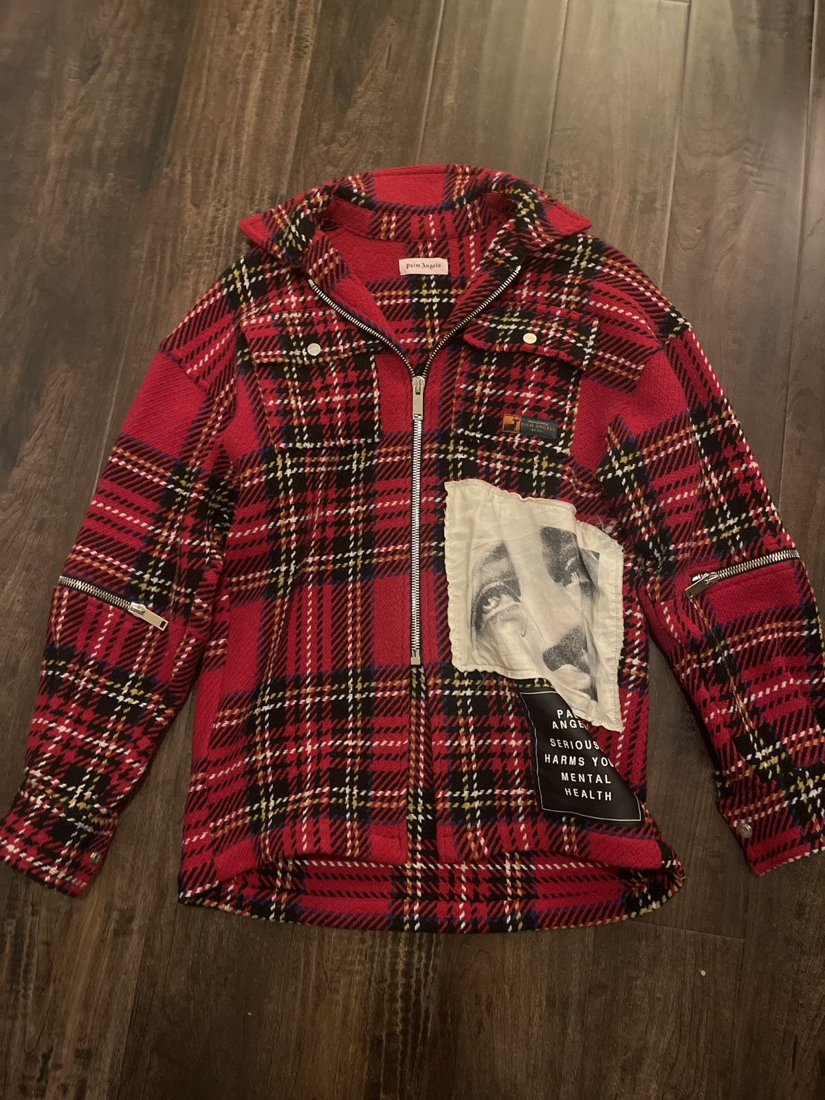 Palm Angels Palm Angel Check Wool Jacket Size US XXS / EU 40 - 1 Thumbnail
