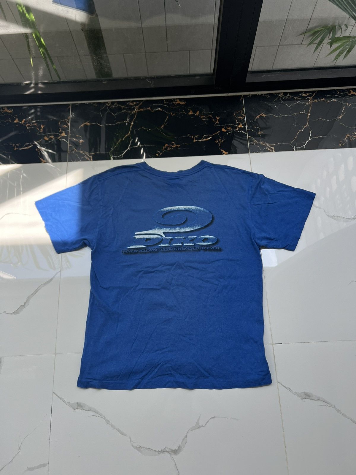 Japanese Brand × Vintage 90’s PIKO HAWAIIAN LONGBOARD WEAR Y2K BIG LOGO TEE RETRO Size US L / EU 52-54 / 3 - 1 Thumbnail