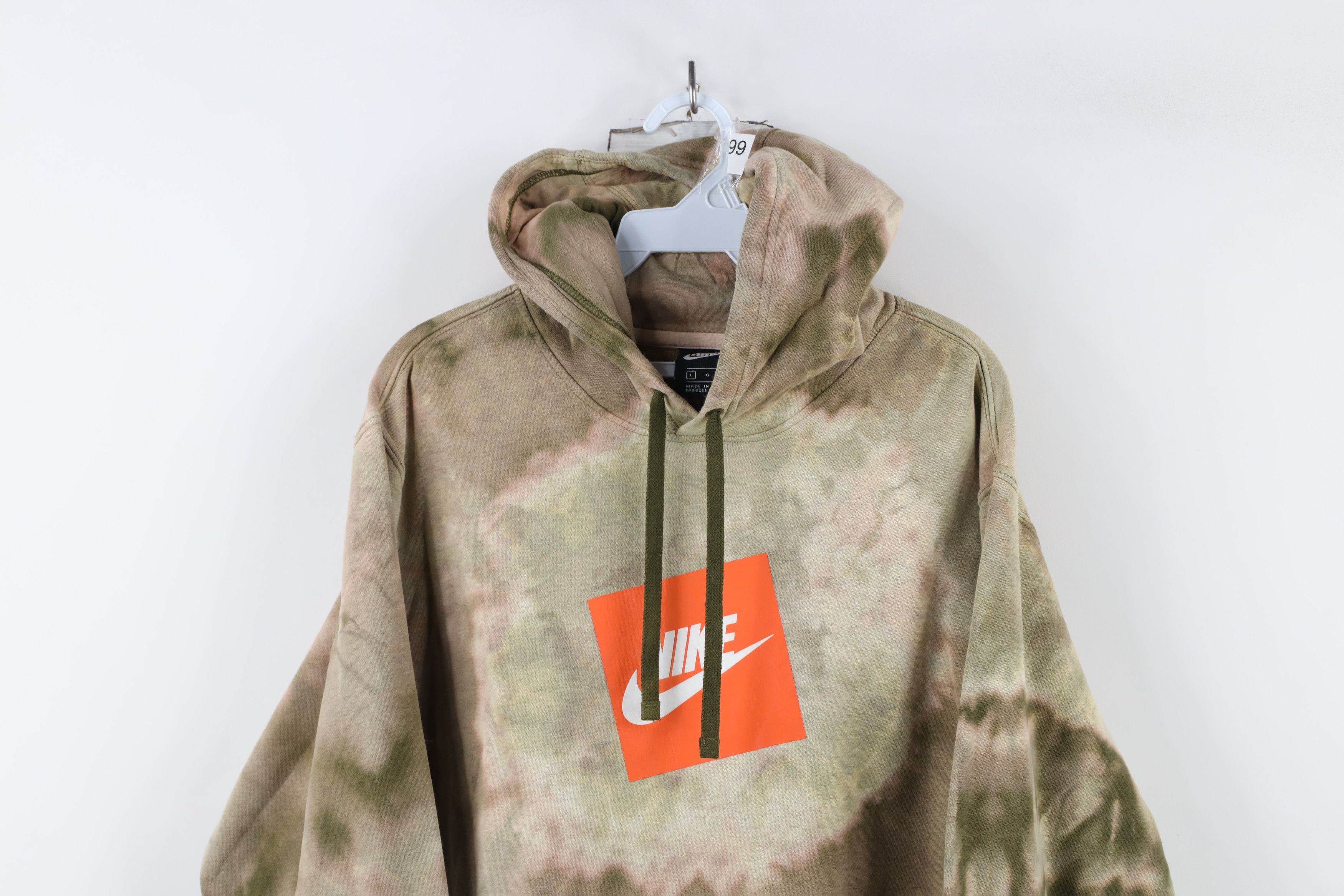Nike × Vintage Vintage Y2K Nike Spell Box Logo Acid Wash Hoodie Sweatshirt Size US L / EU 52-54 / 3 - 2 Thumbnail