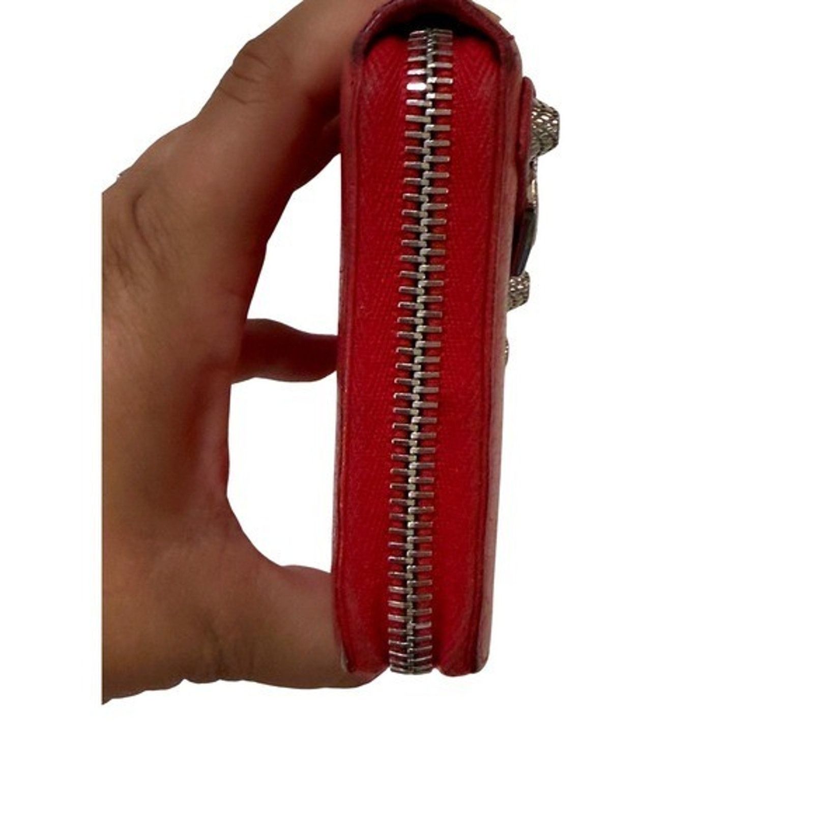 Balenciaga Balenciaga Wallet Women's Red Leather Zip Around City Moto Size ONE SIZE - 5 Thumbnail