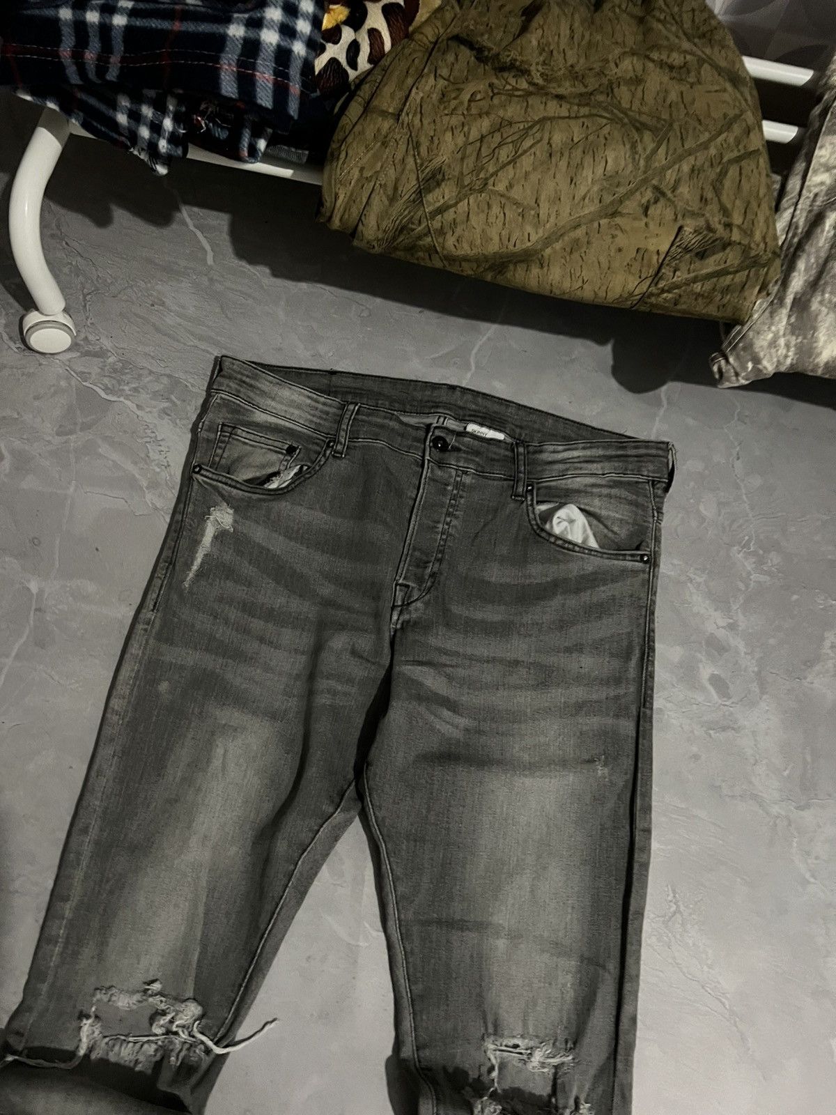 Vintage Skinny Japanese If Six Was Nine Style Jeans Faded 90 Size US 34 / EU 50 - 2 Thumbnail