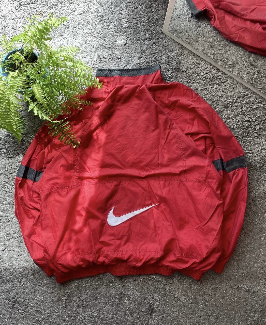 Nike × Vintage 90s Nike Vintage Light Jackets Streetwear Big Logo Swoosh Size US XL / EU 56 / 4 - 1 Thumbnail