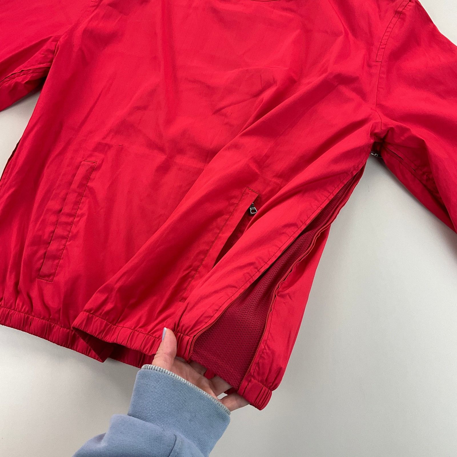 Prada Prada Nylon 00s Sweatshirt - Women Large red designer item Size L / US 10 / IT 46 - 6 Thumbnail