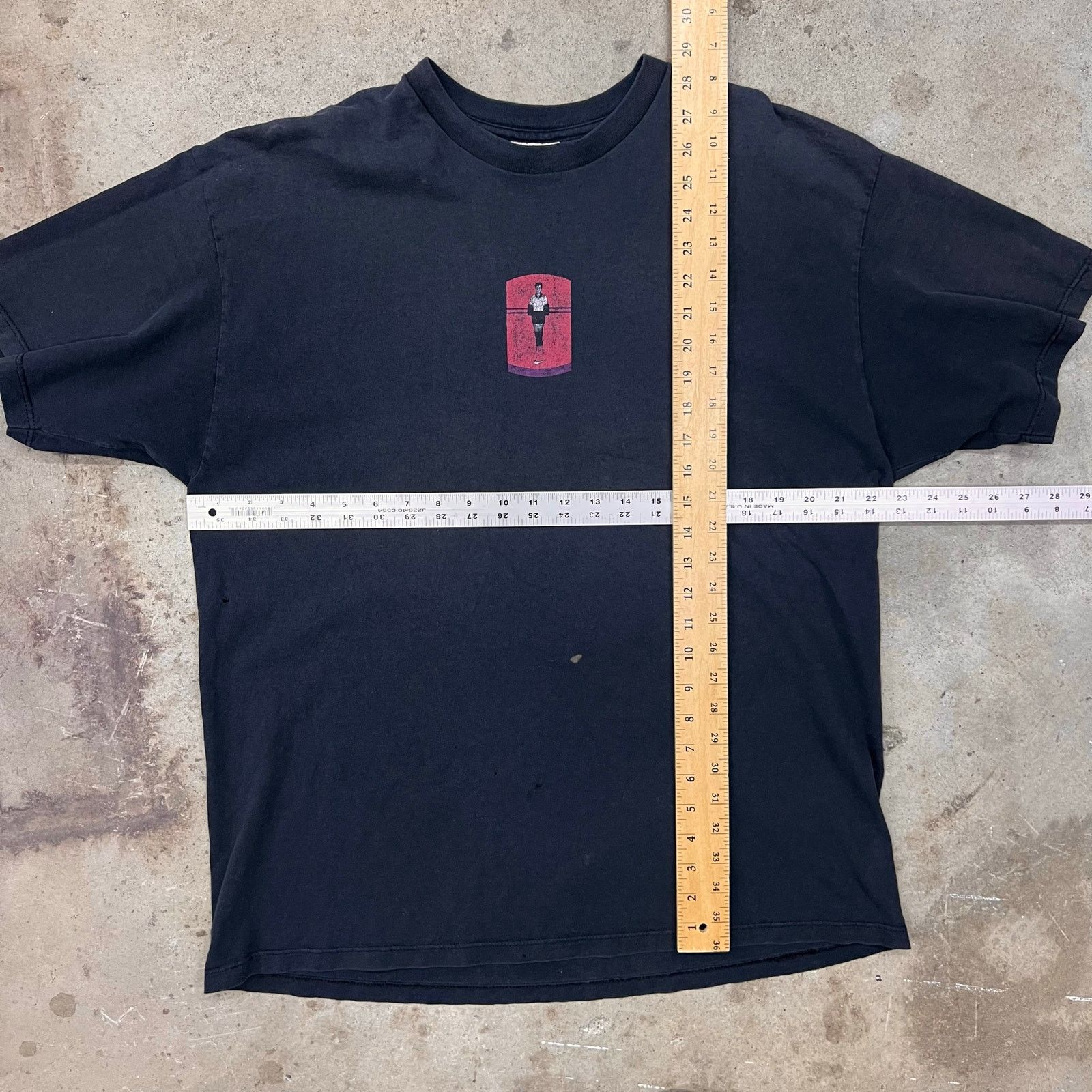 Nike × Vintage Vintage Nike Soccer Foosball Players Faded Black T Shirt L Size US L / EU 52-54 / 3 - 12 Thumbnail
