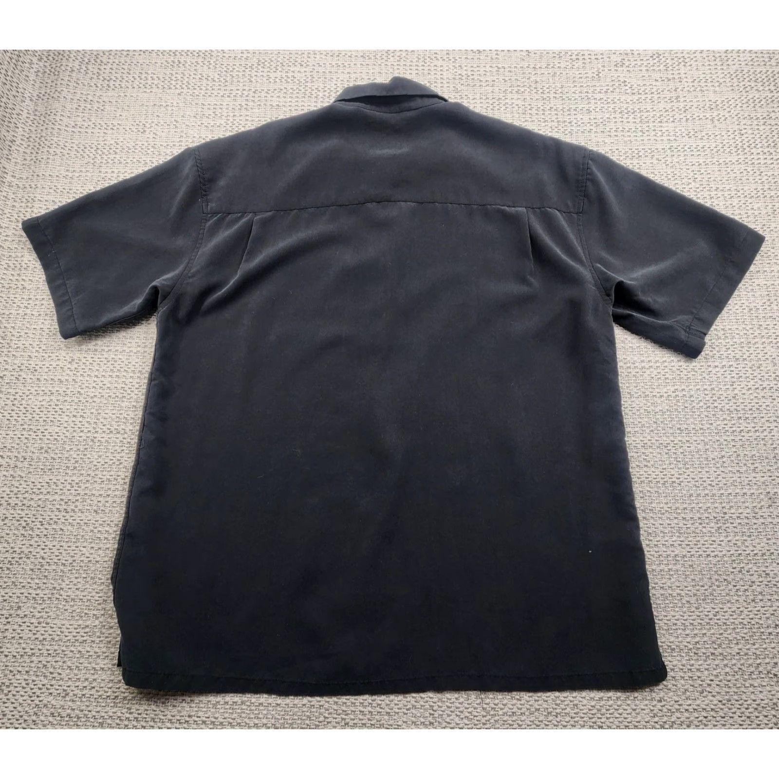Vintage Bamboo Cay Shirt Men M Black Short Sleeve Button-Up Modal Polyester Pocket Size US M / EU 48-50 / 2 - 4 Thumbnail