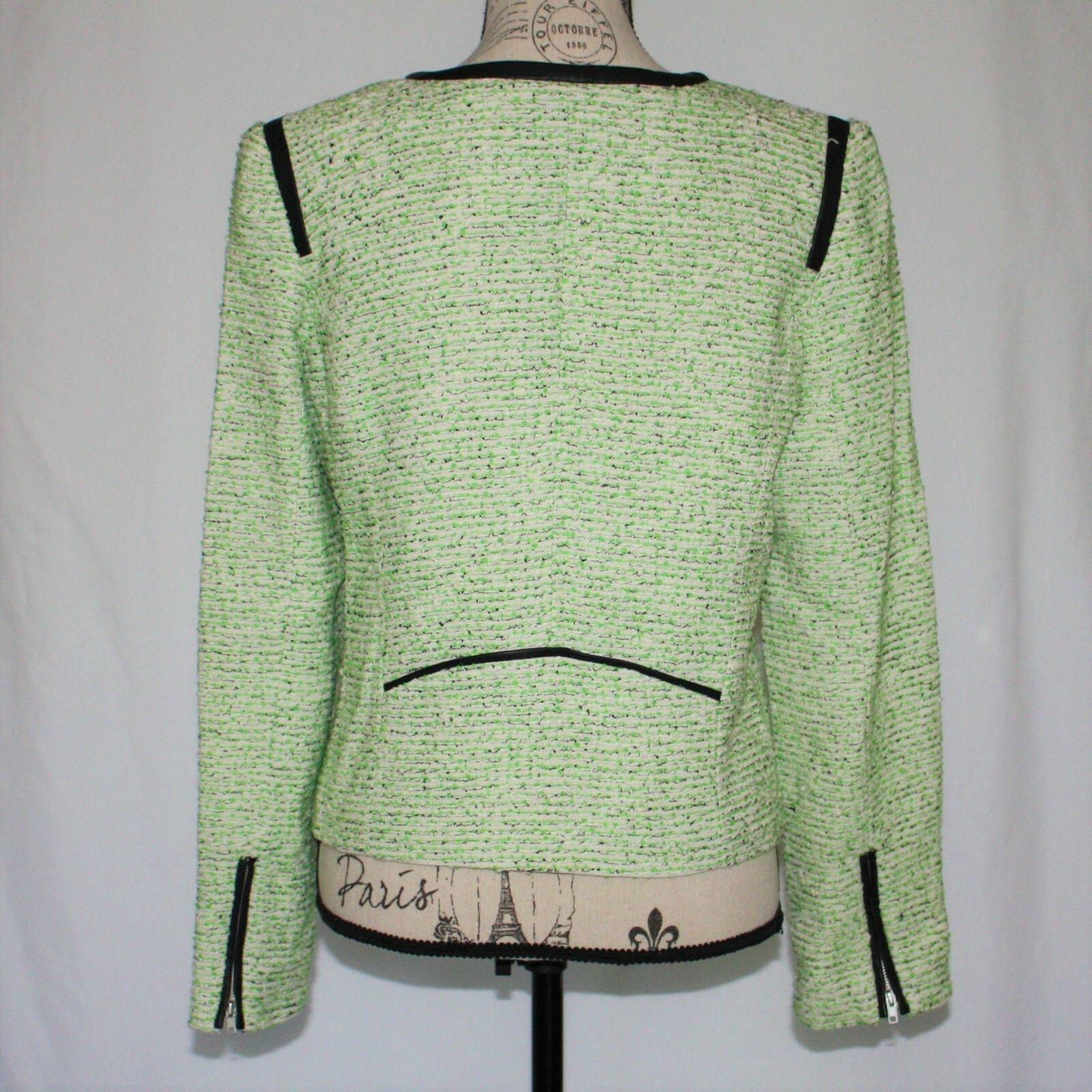Other Romeo & Juliet Couture Faux Leather Trim Tweed Jacket $255 Size M / US 6-8 / IT 42-44 - 12 Thumbnail
