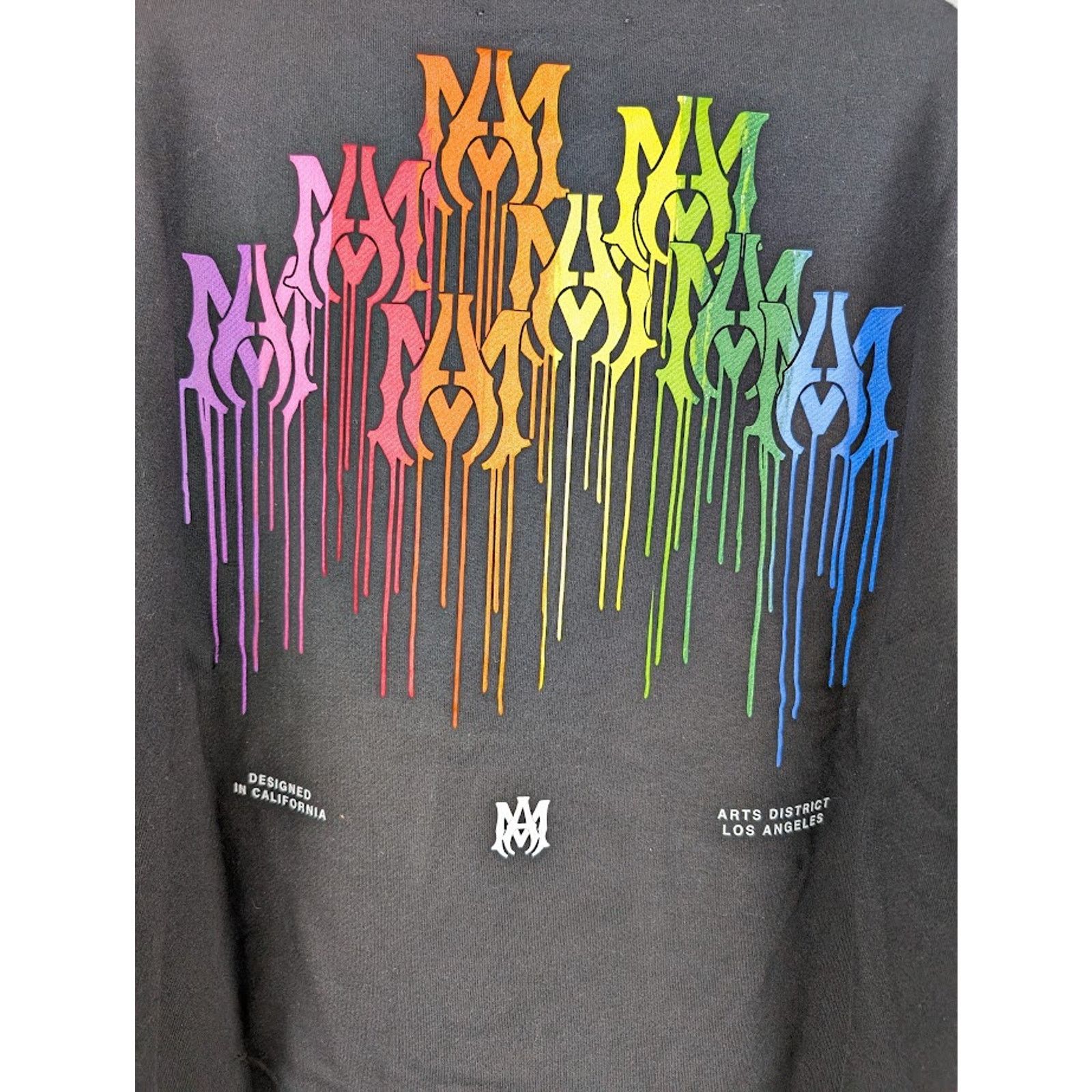 Amiri o1rshd1 Q:2 / MA Drip Collage Crewneck Sweater in Black Size US M / EU 48-50 / 2 - 11 Thumbnail