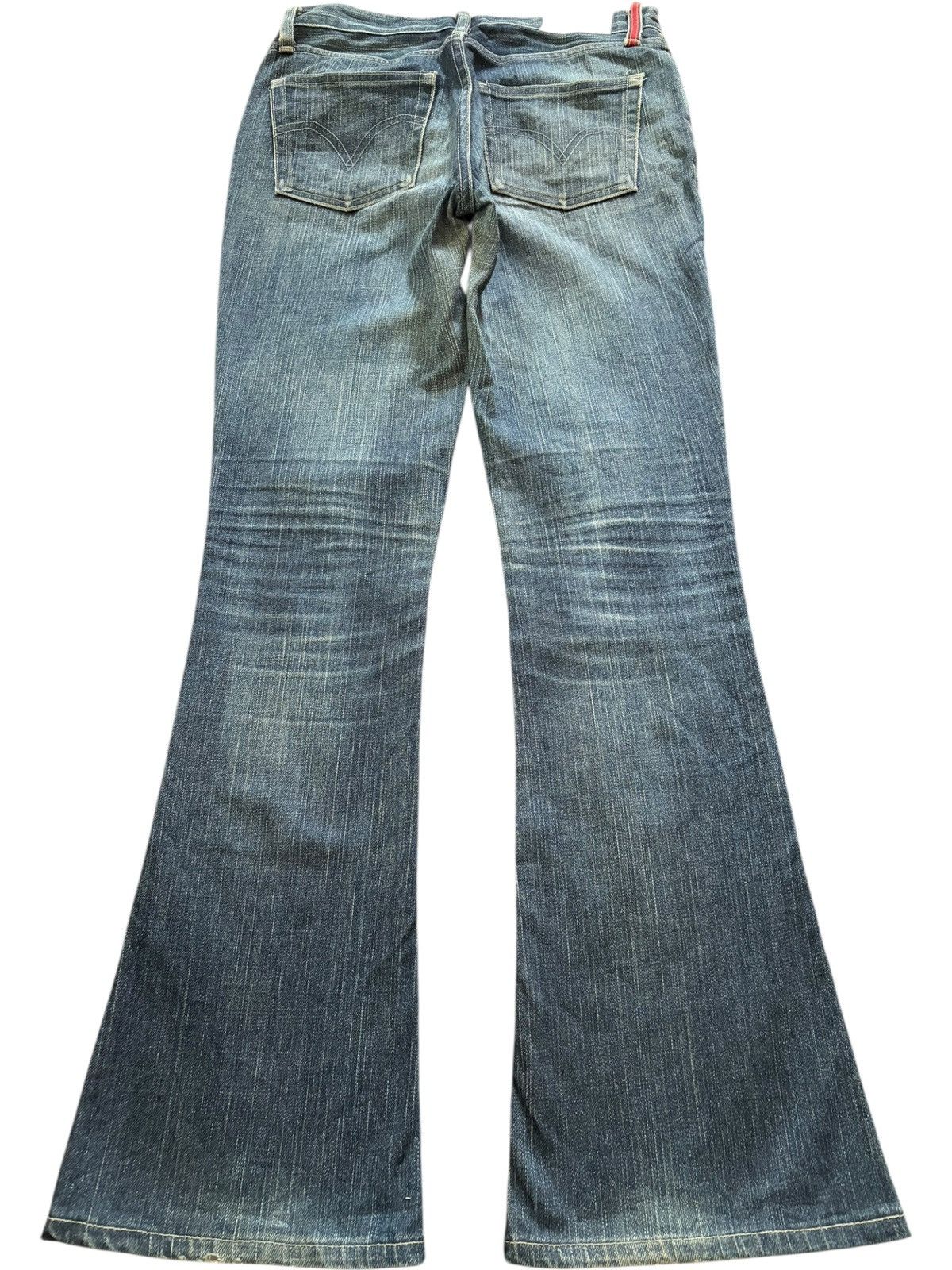 Levi's Vintage 90s Levis 646 Faded Wash Distress Flare Jeans Size 27" / US 4 / IT 40 - 2 Thumbnail